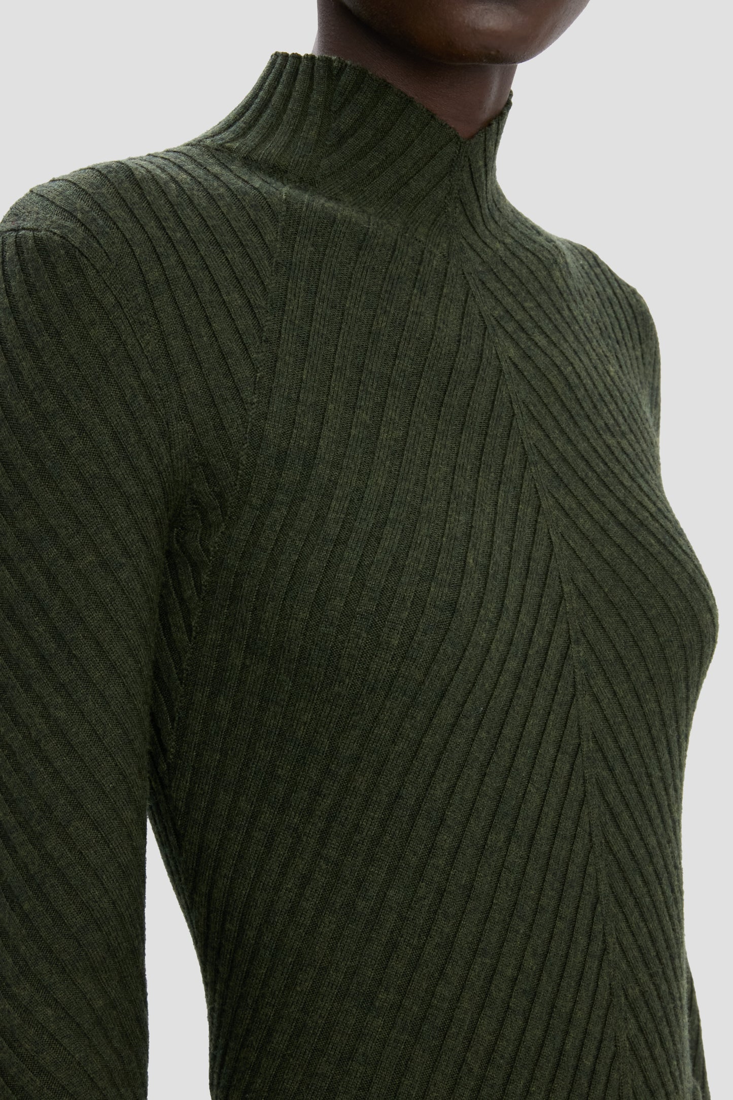 Ribbed Knit Polo In Oregano