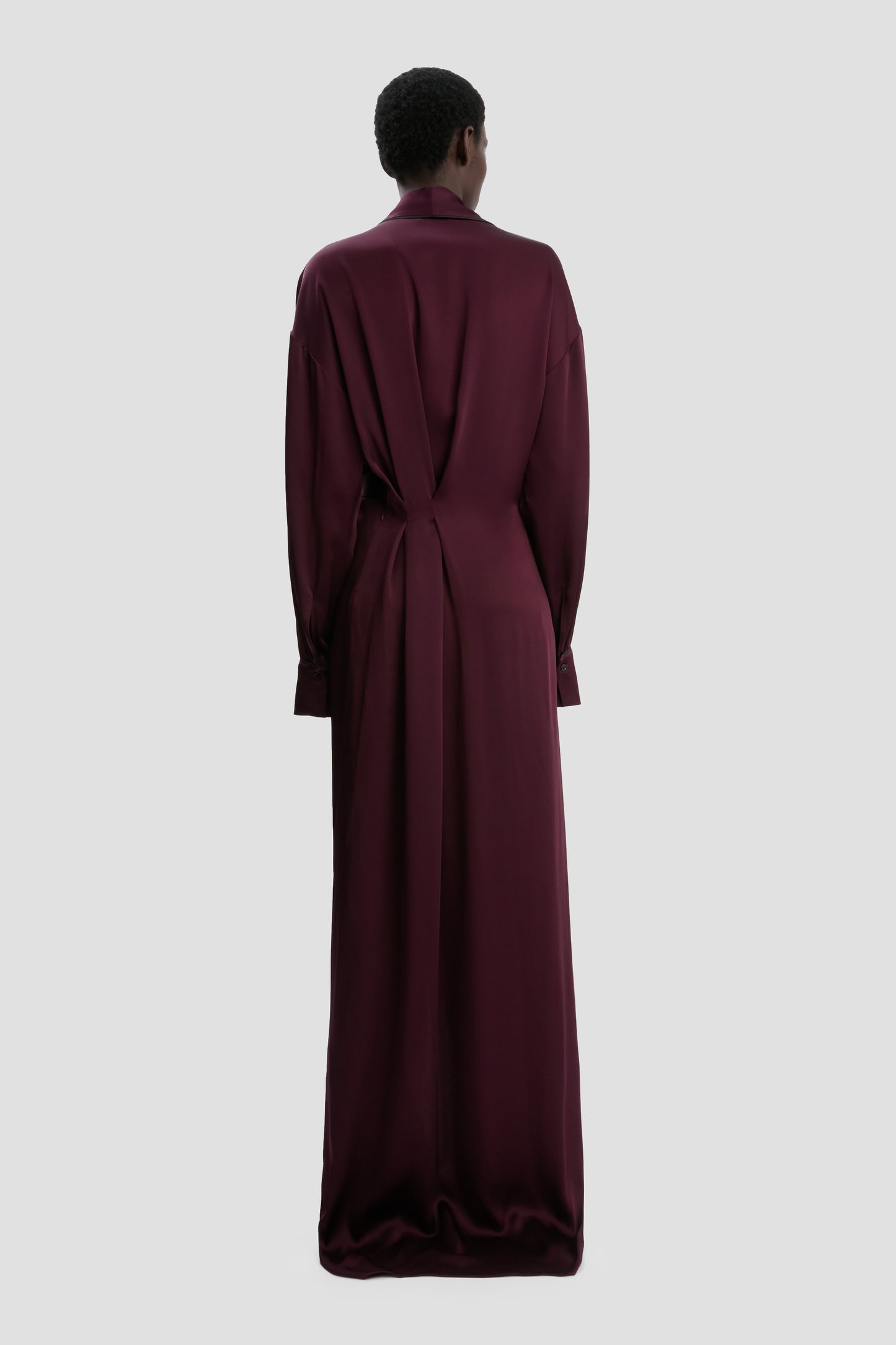 Wrap Gown In Merlot
