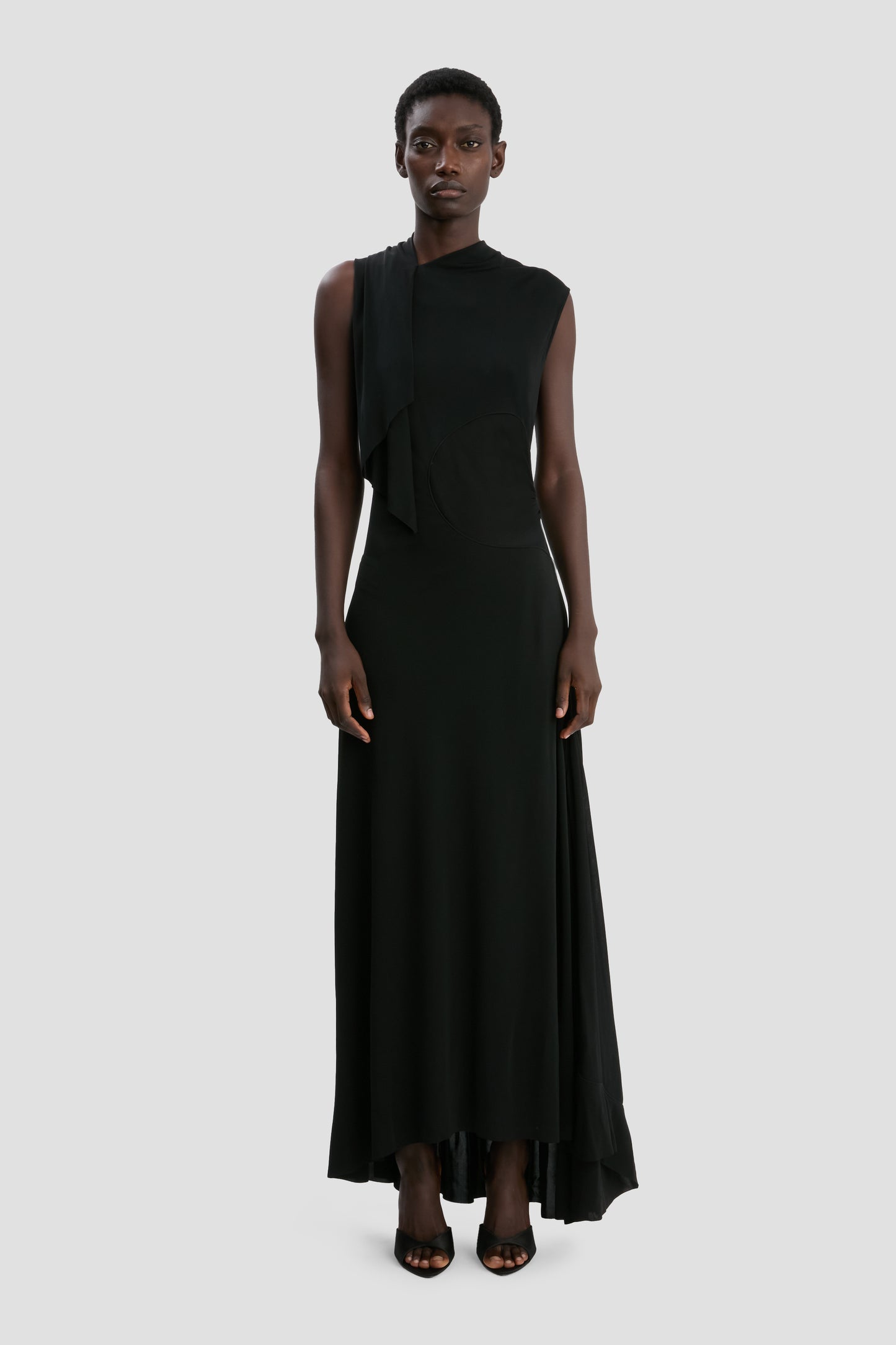 Panelled Dress In Black