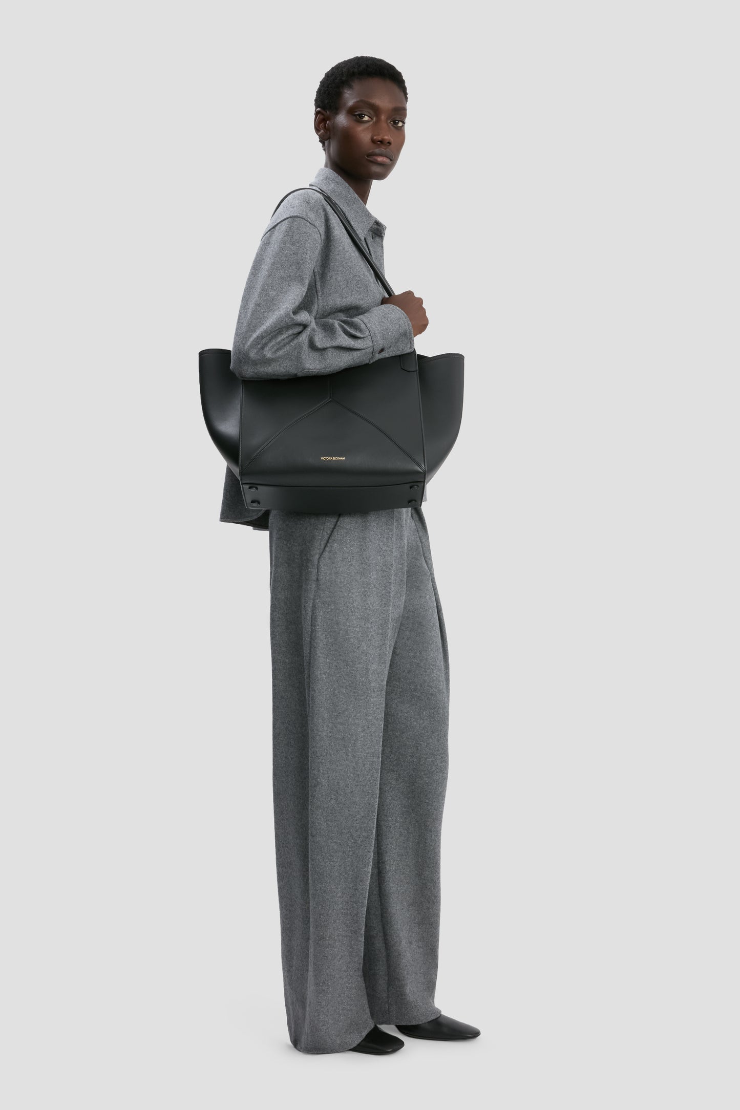 Victoria Tote Bag In Black Soft Leather