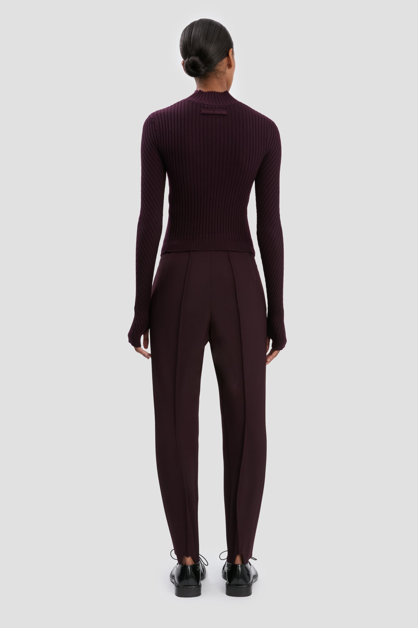 Sculptural Trouser In Deep Mahogany