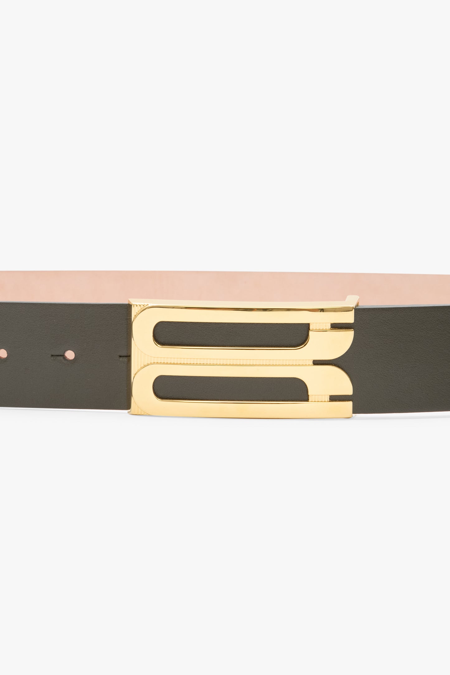 Jumbo Frame Belt In Dark Olive Smooth Leather
