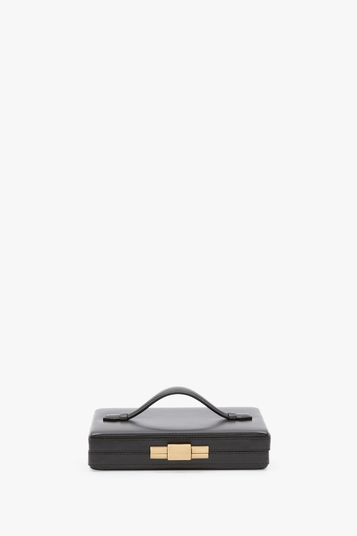 Box Clutch In Black Leather