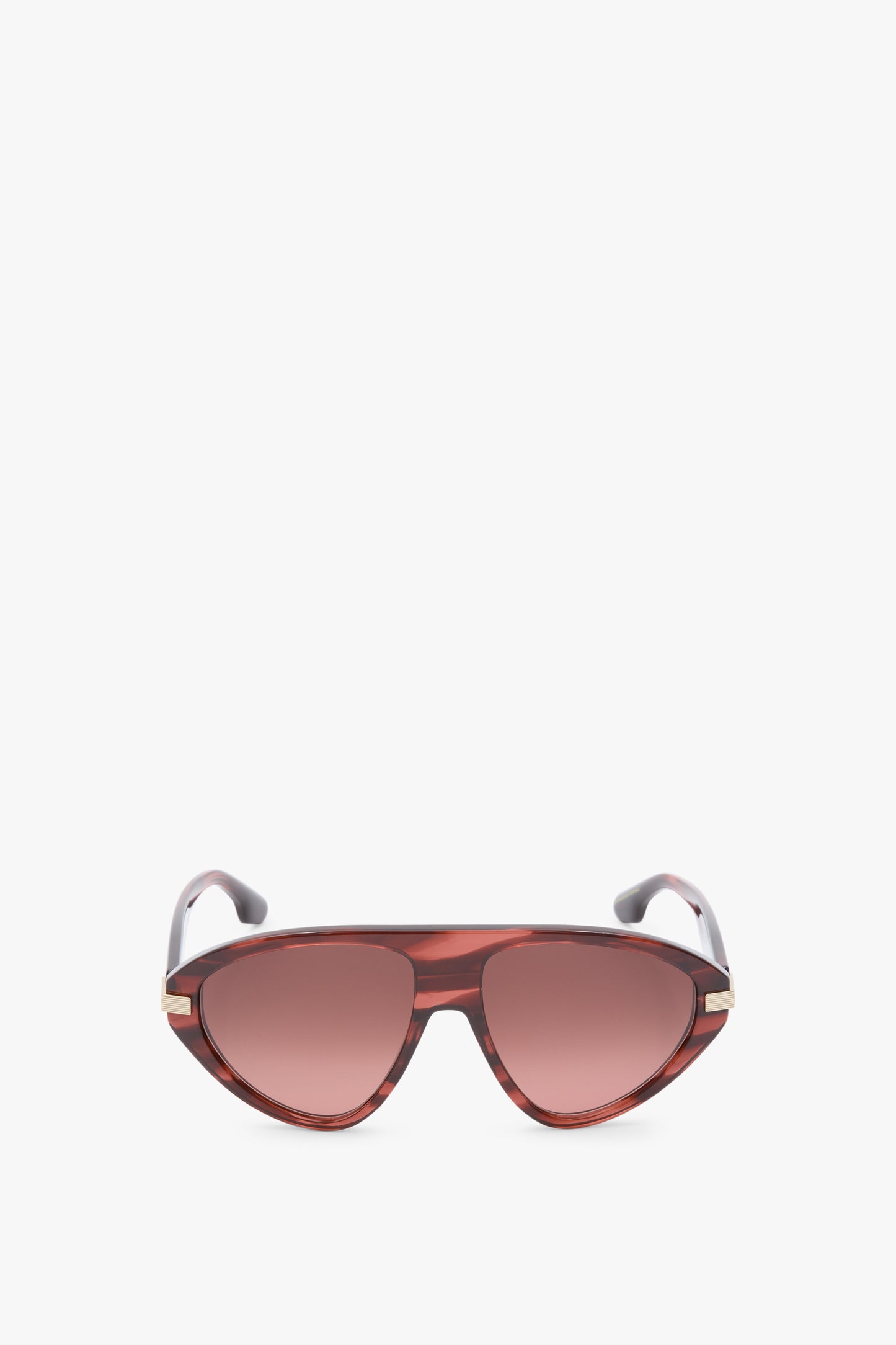 Visor Sunglasses In Striped Wine