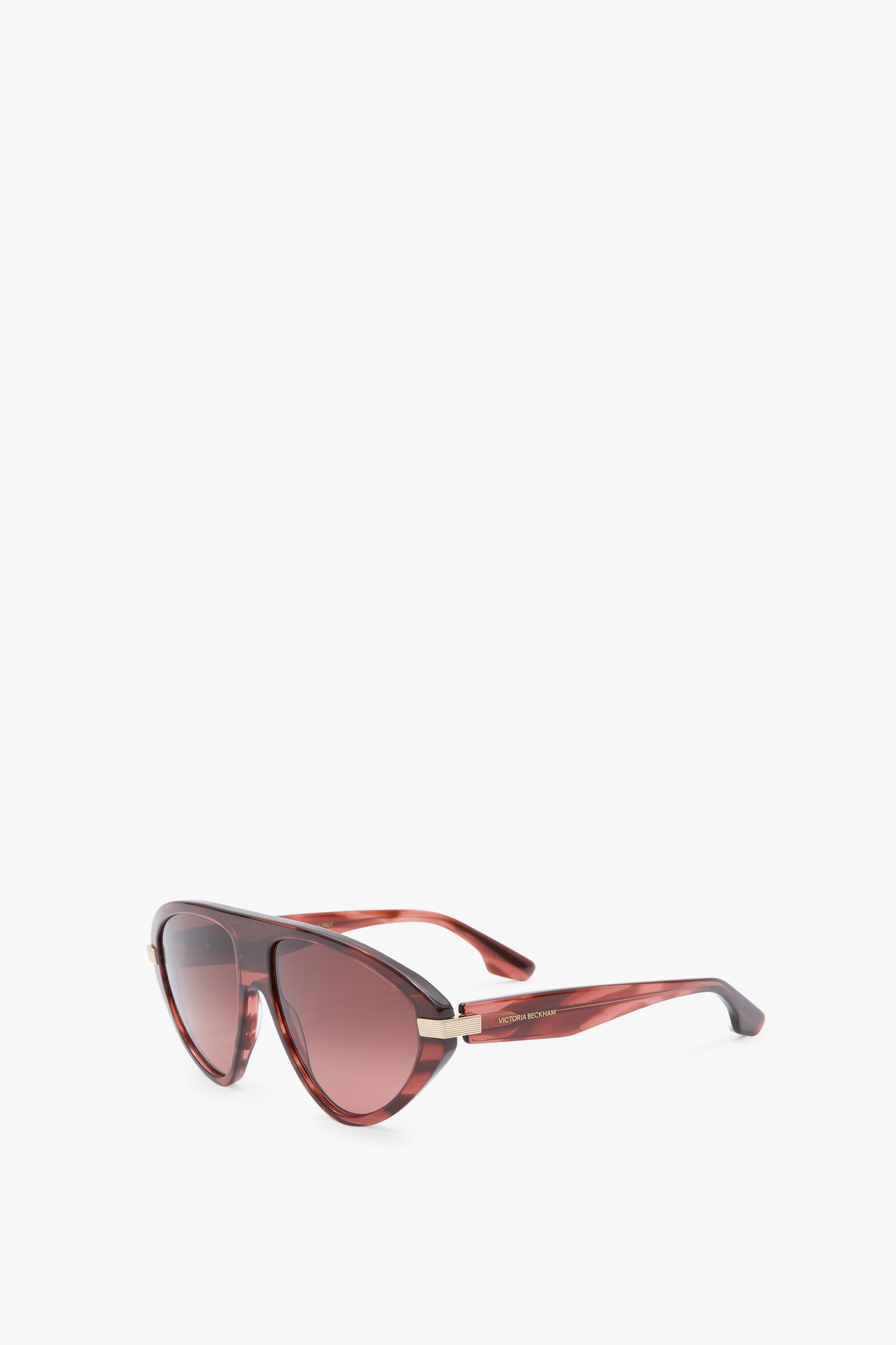 Visor Sunglasses In Striped Wine