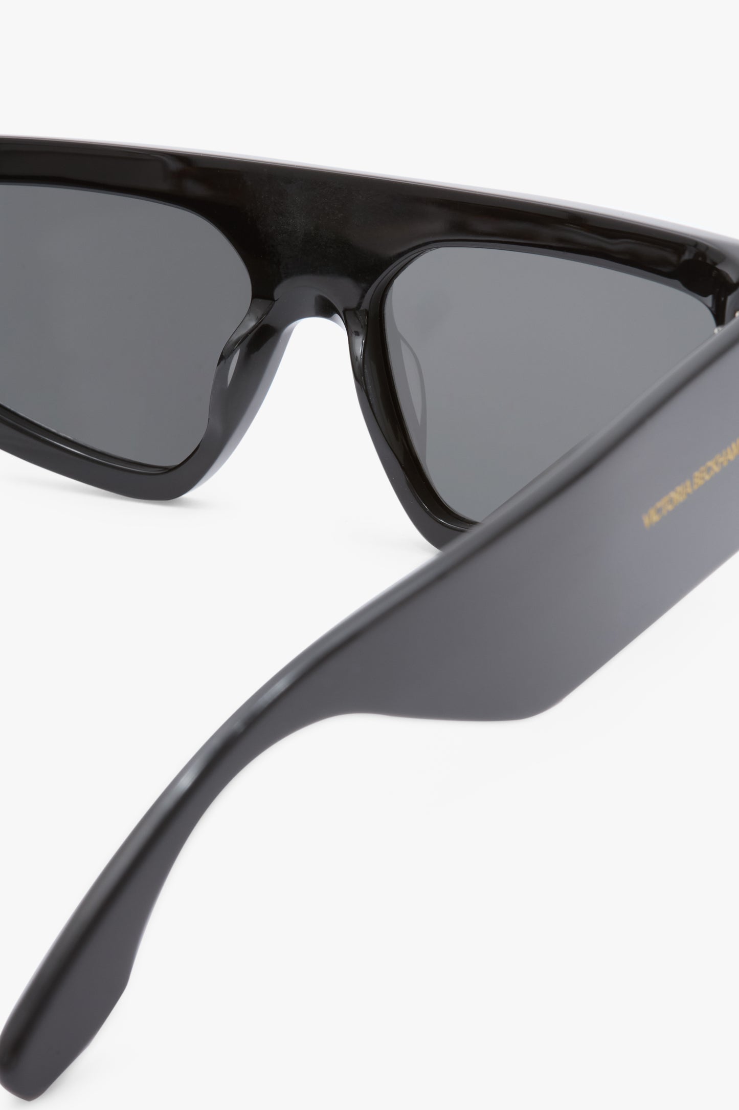 Acetate Visor Sunglasses In Black
