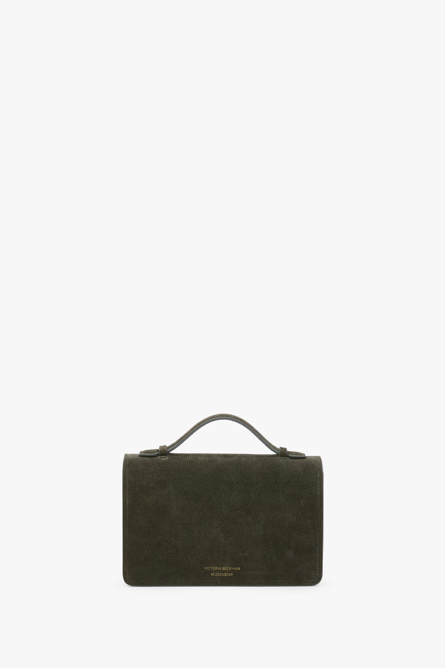 Mini Dorian Bag In Dark Olive Stripe Embossed Suede