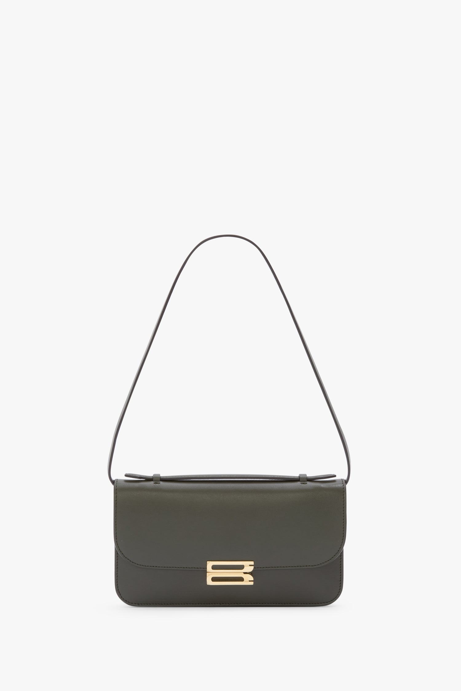 Dorian Pochette In Dark Olive Smooth Leather