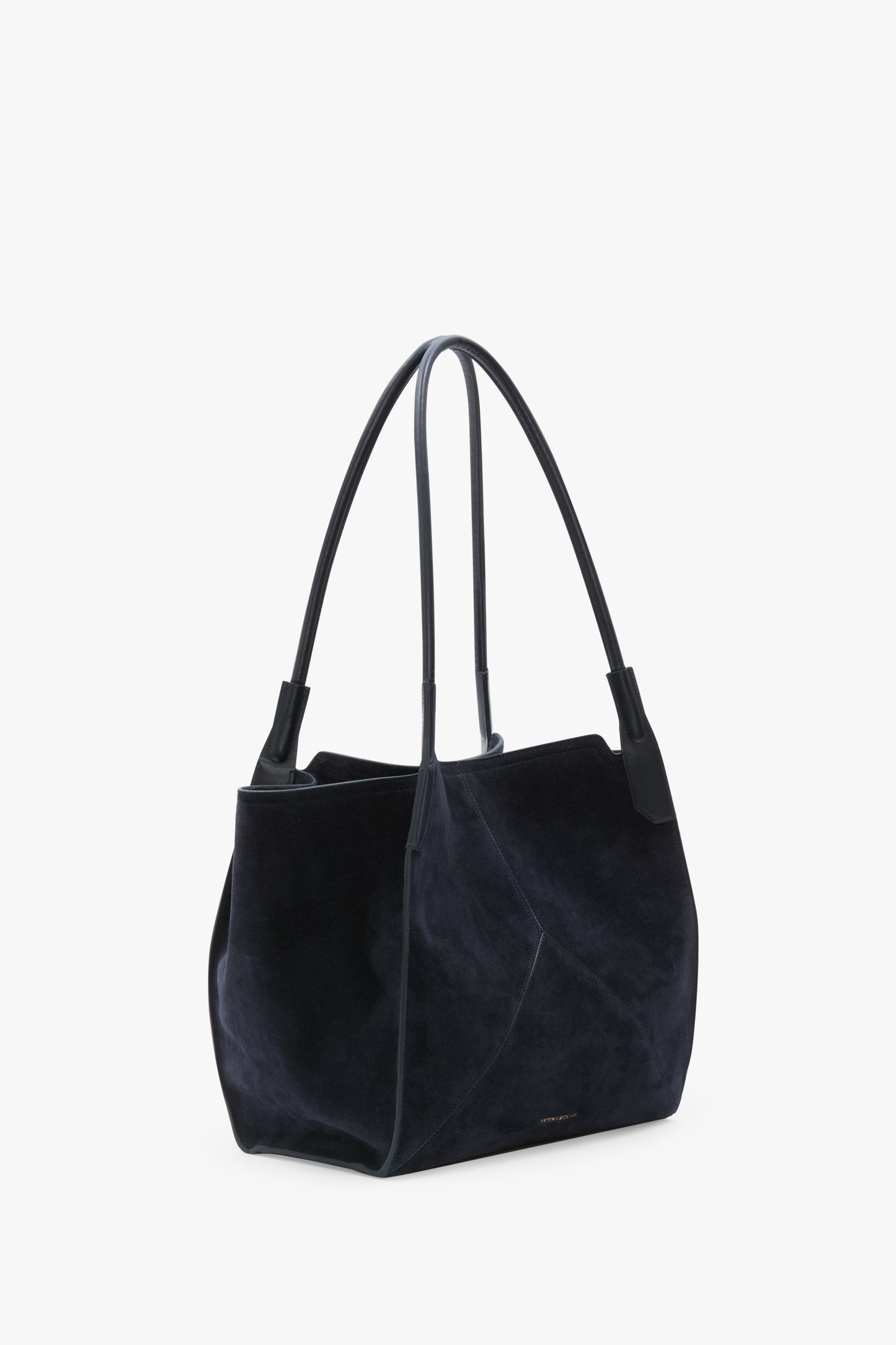 Victoria Tote Bag In Navy Suede
