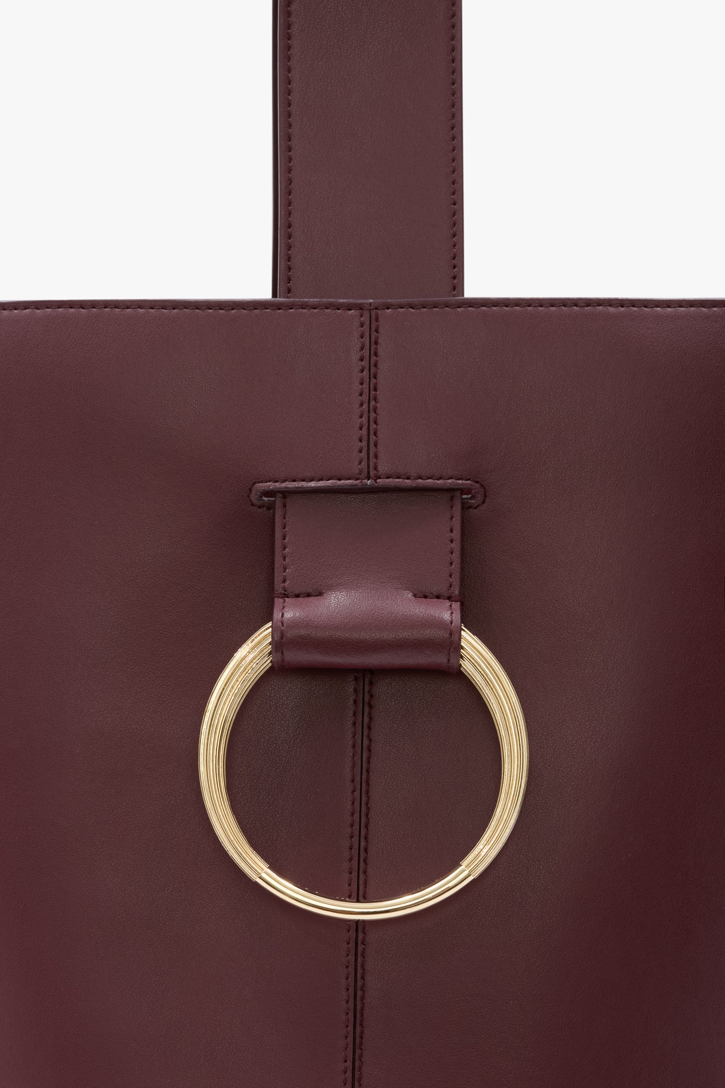 Dia Bucket Bag In Burgundy Leather