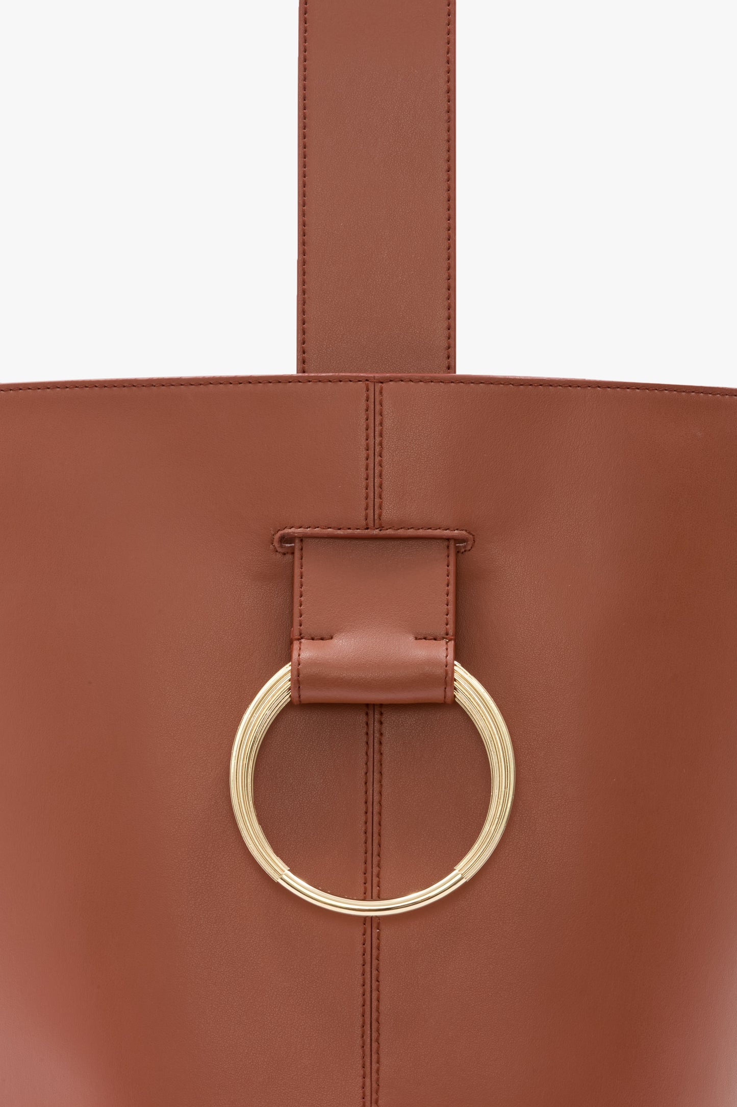 Dia Bucket Bag In Tan Leather
