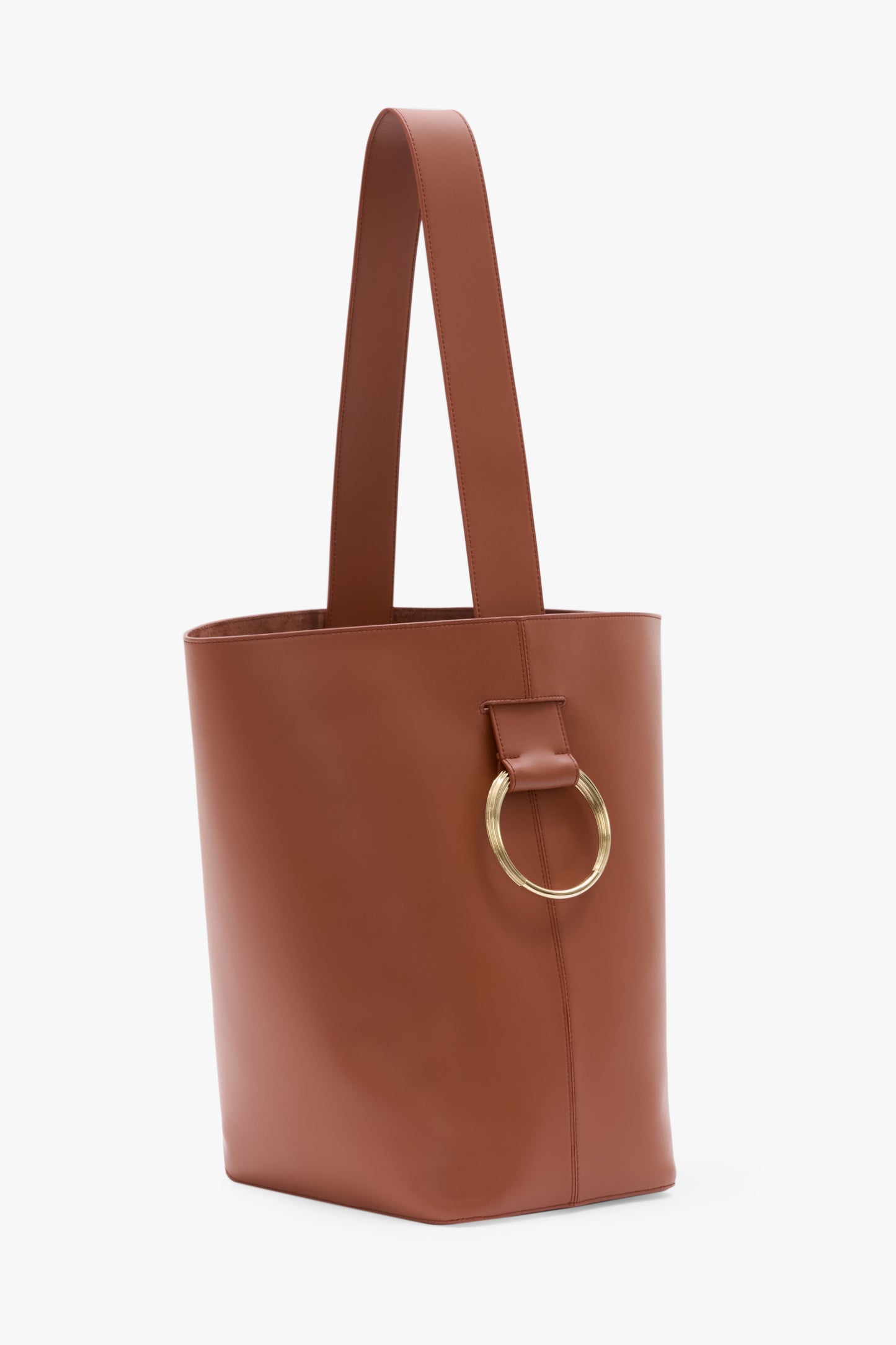 Dia Bucket Bag In Tan Leather