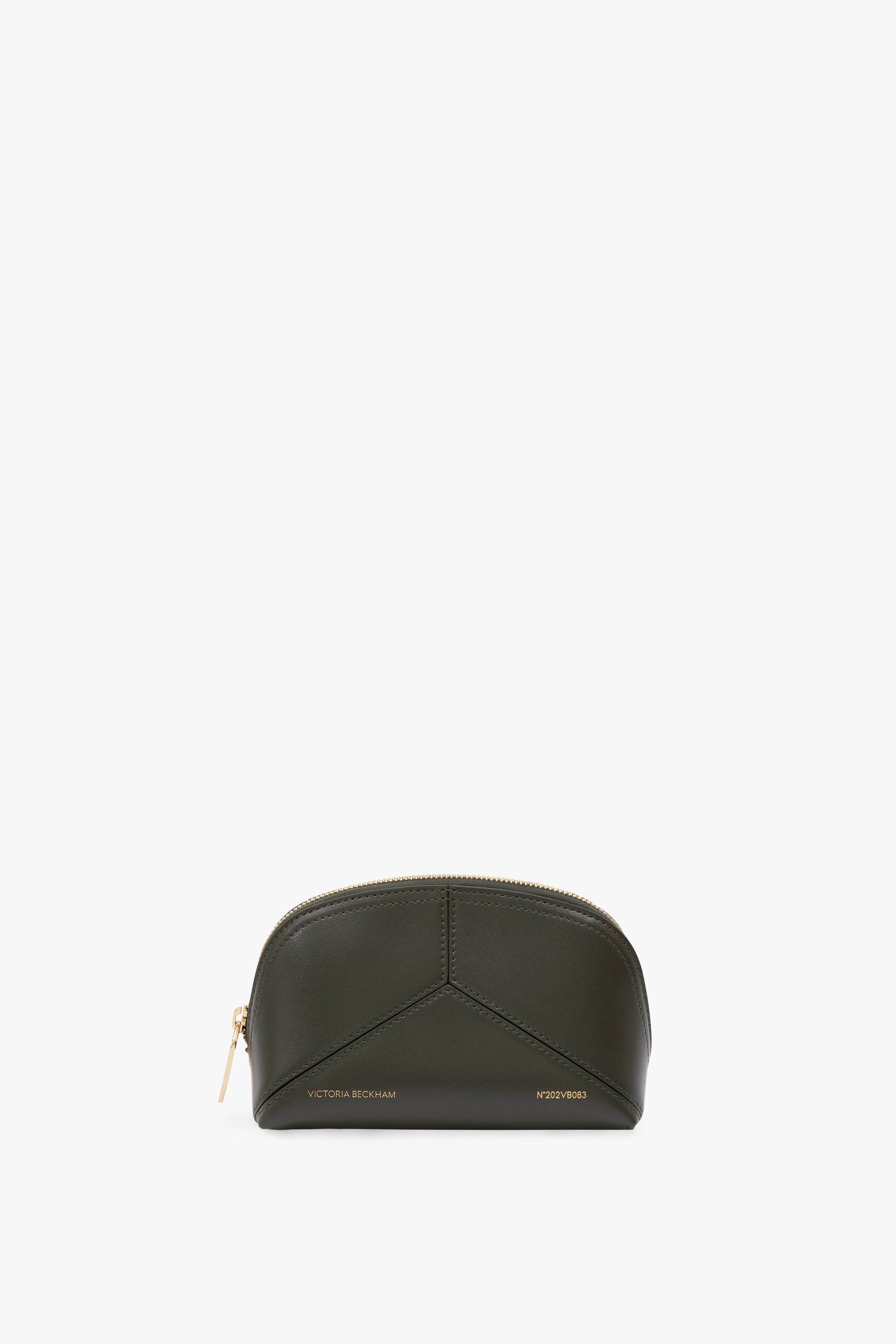 Victoria Mini Travel Pouch In Dark Olive Leather – Victoria