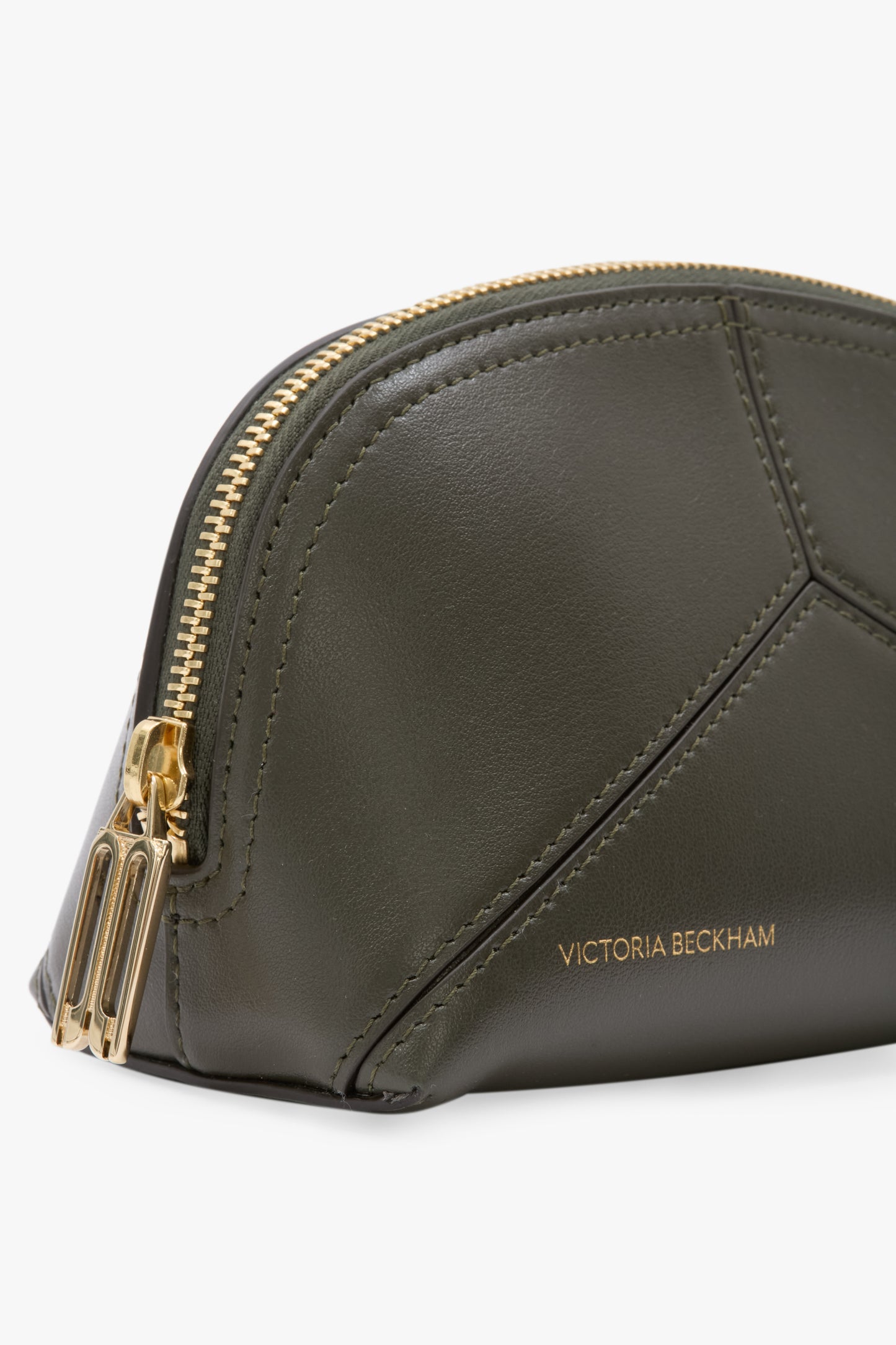 Victoria Mini Travel Pouch In Dark Olive Leather