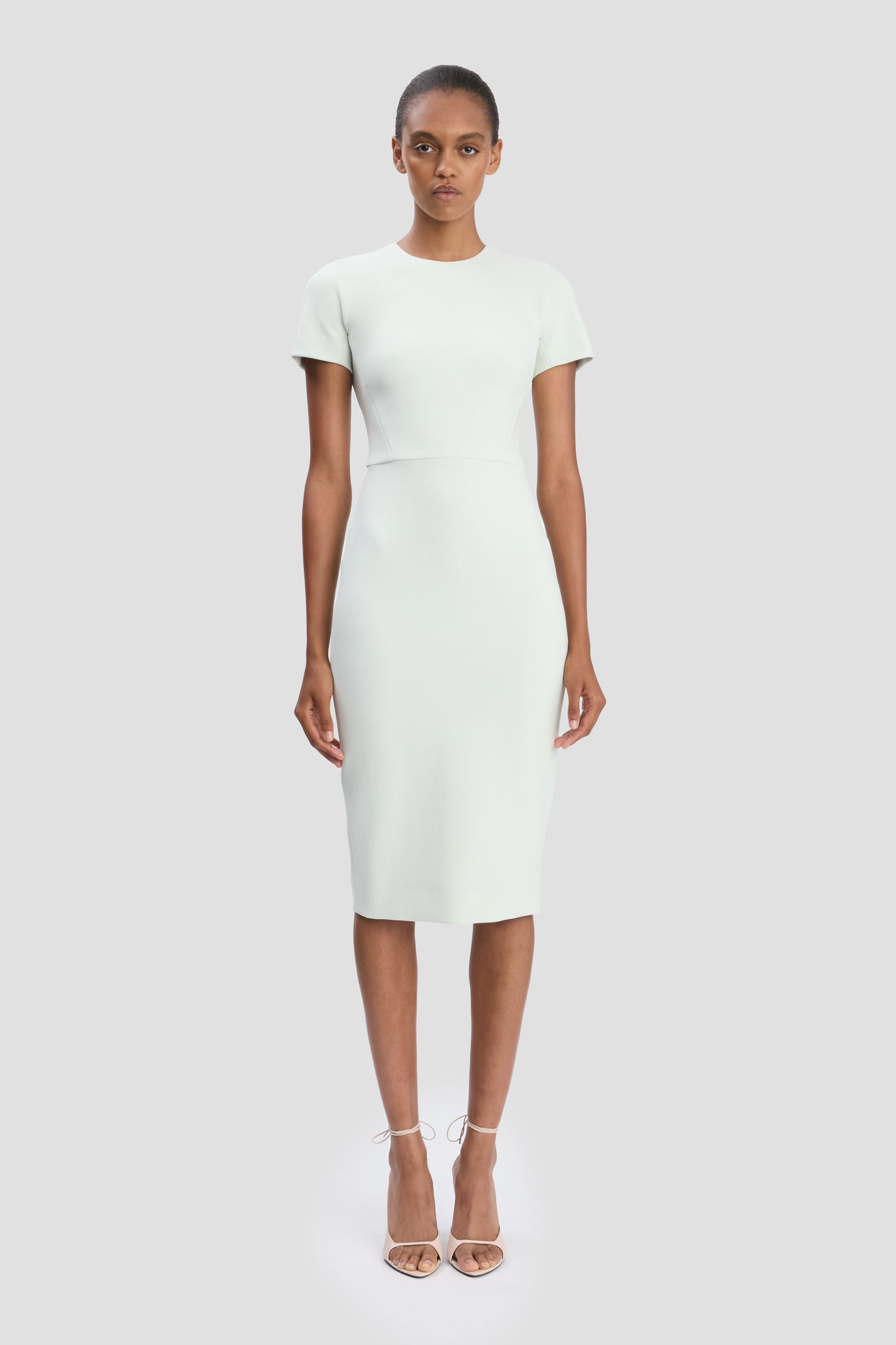 Fitted T-Shirt Dress In Aloe