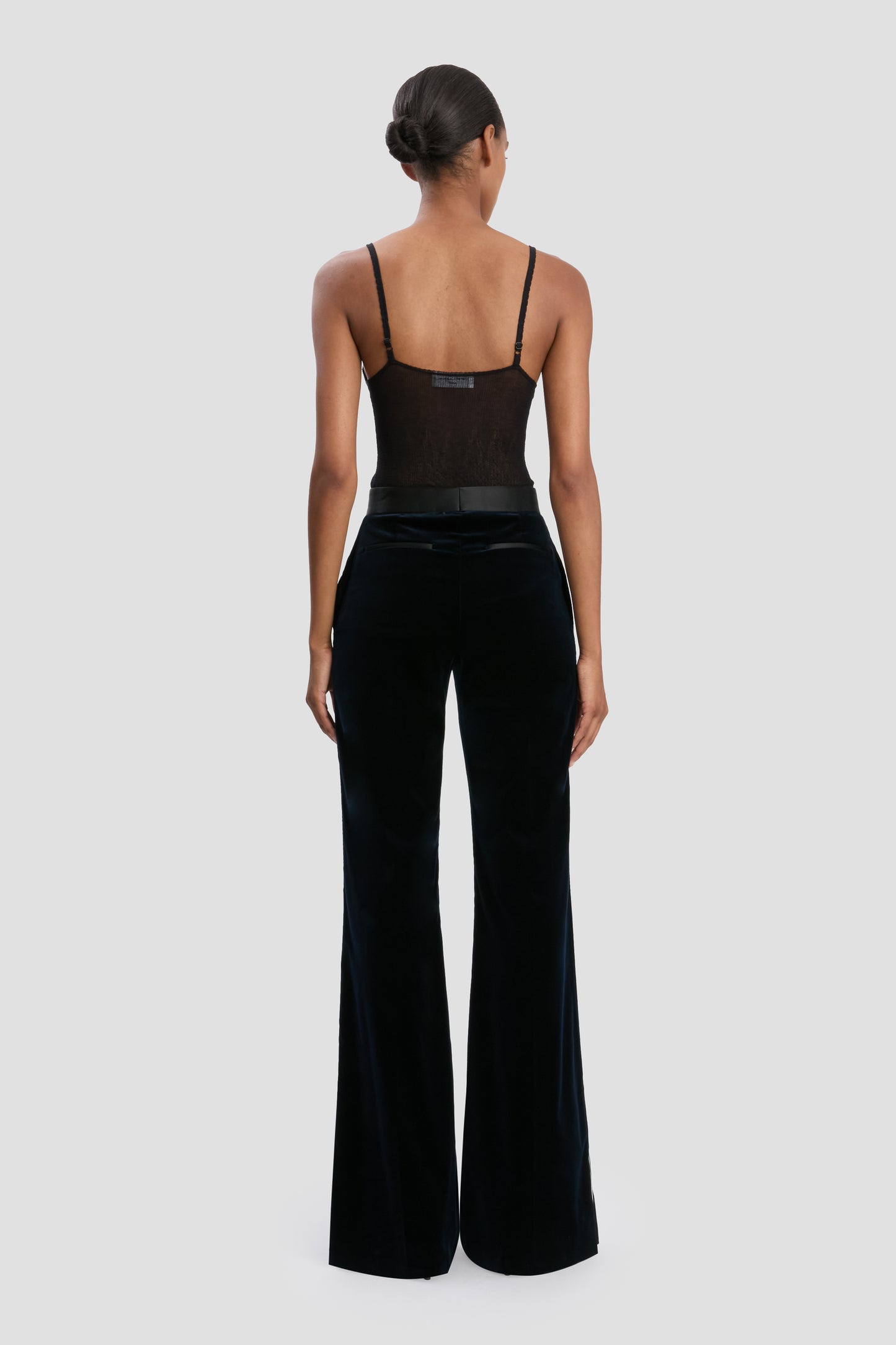Alina Trouser In Midnight Velvet