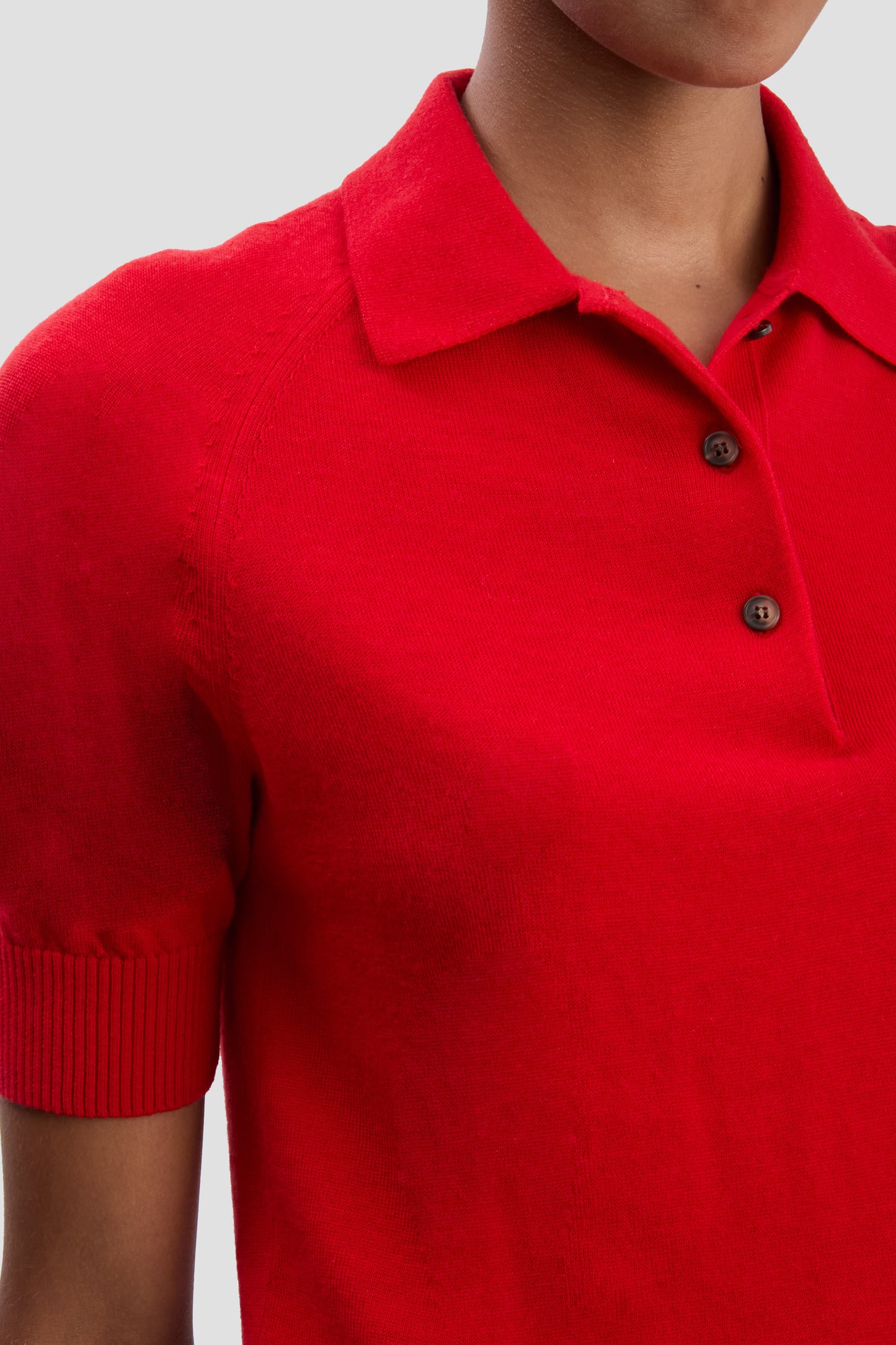 Polo Top In Cardinal Red