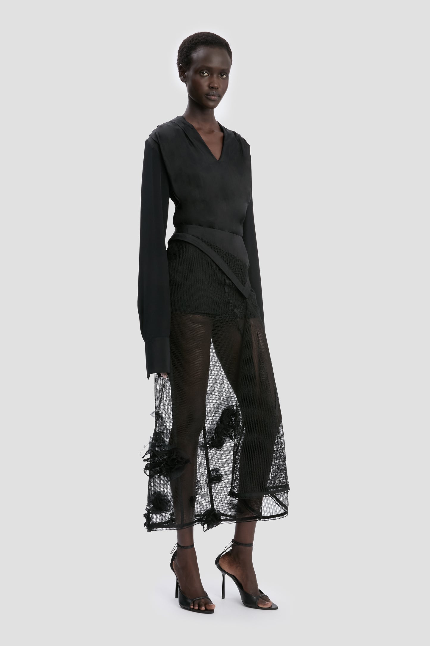 Basque Midi Skirt In Black