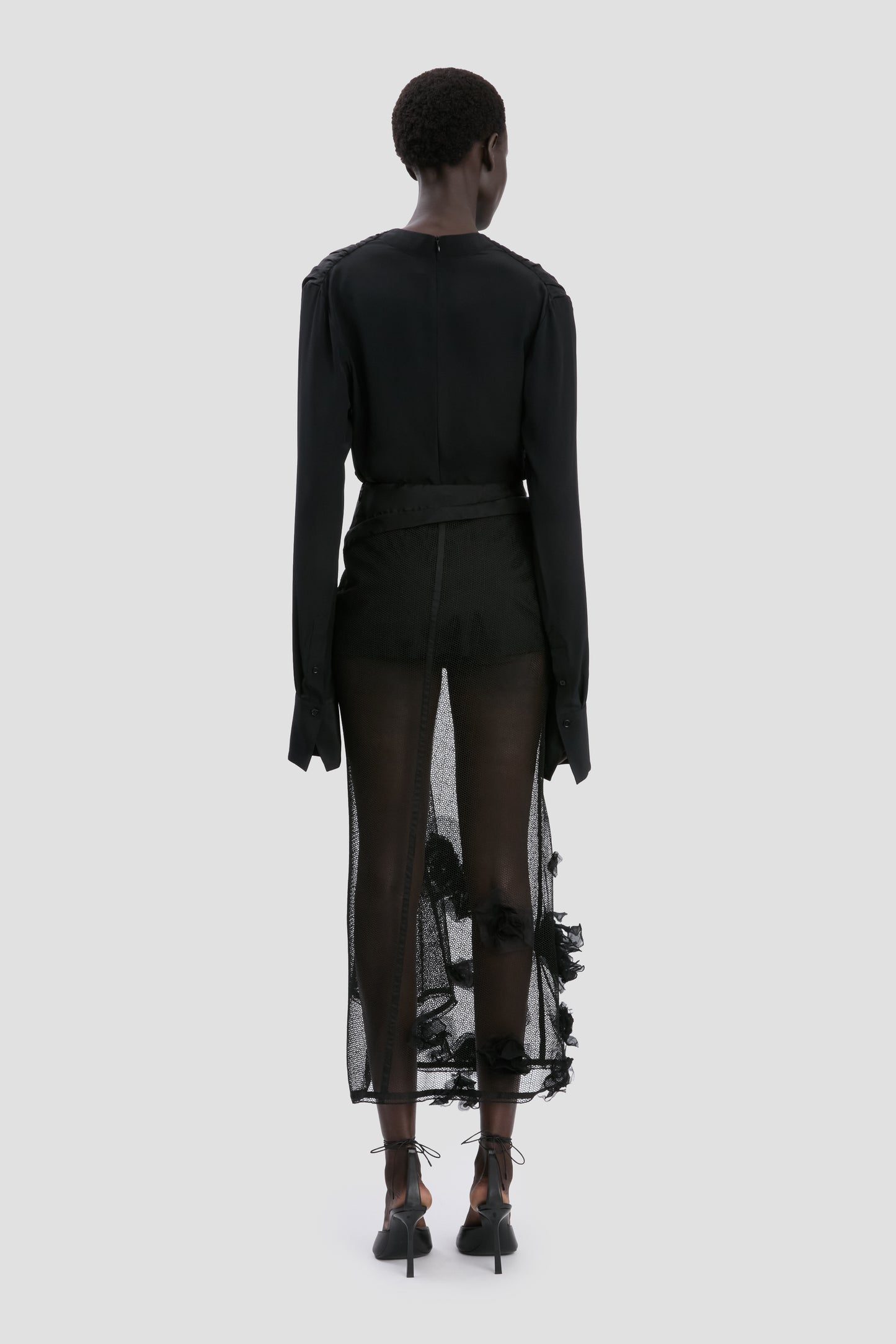 Basque Midi Skirt In Black