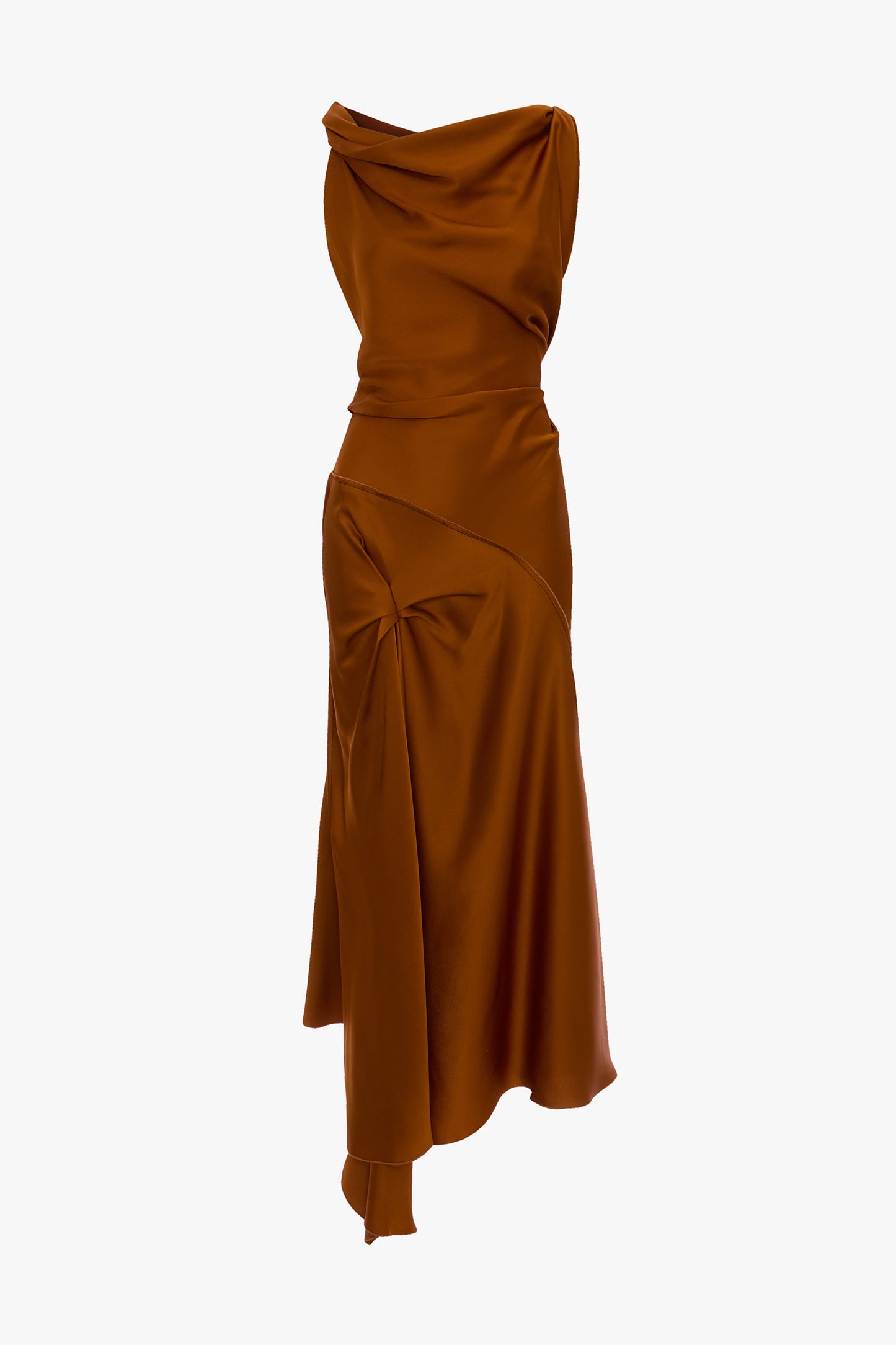 Posy Midi Dress In Bronze
