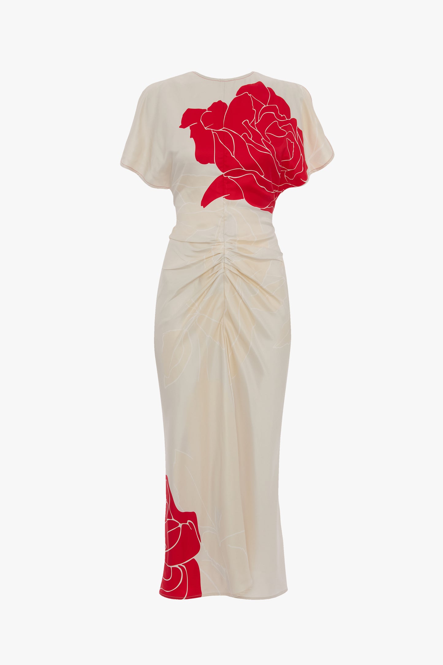 Bela Midi Dress In Shell Floral Print