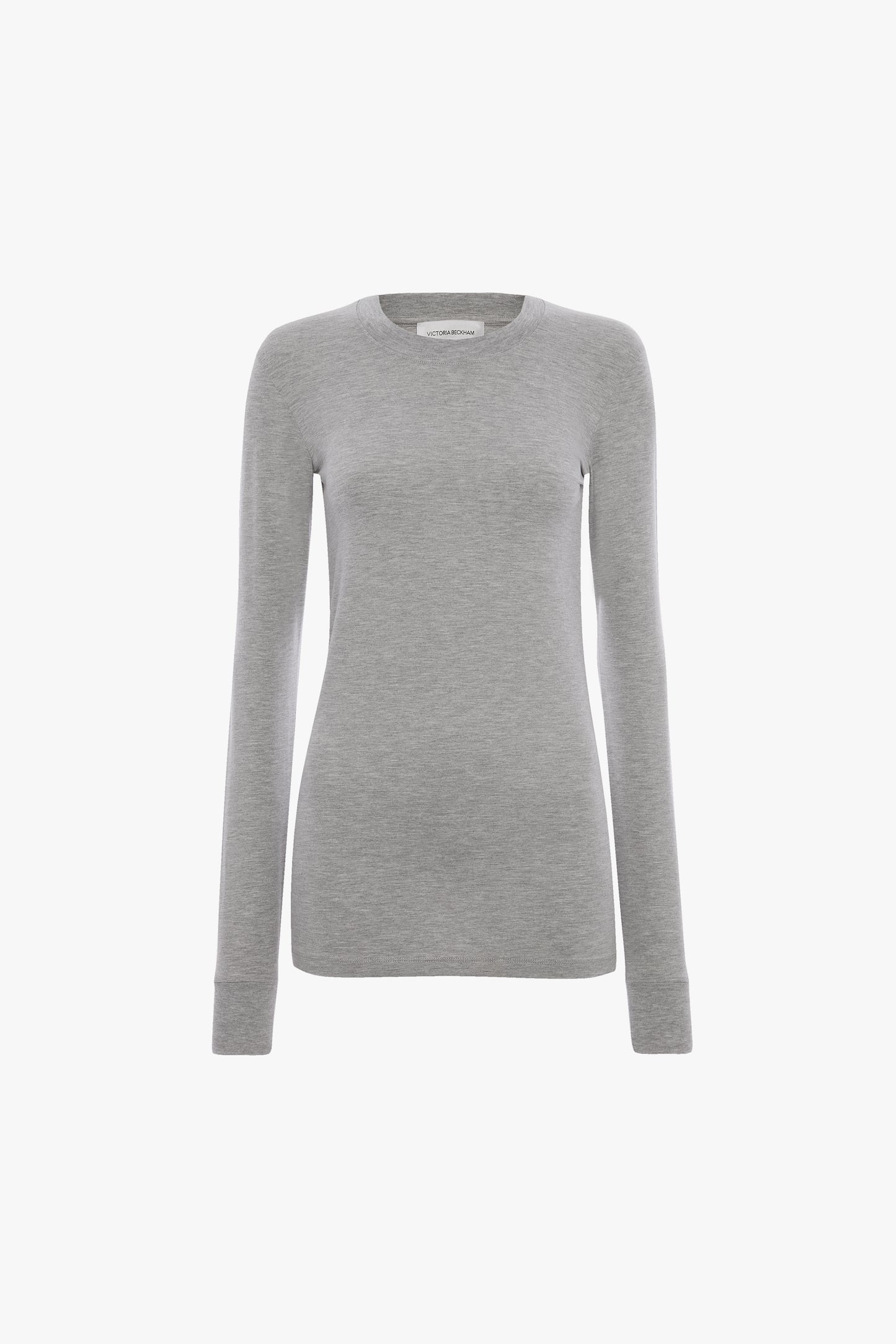 Long Sleeve T-Shirt In Grey Marl