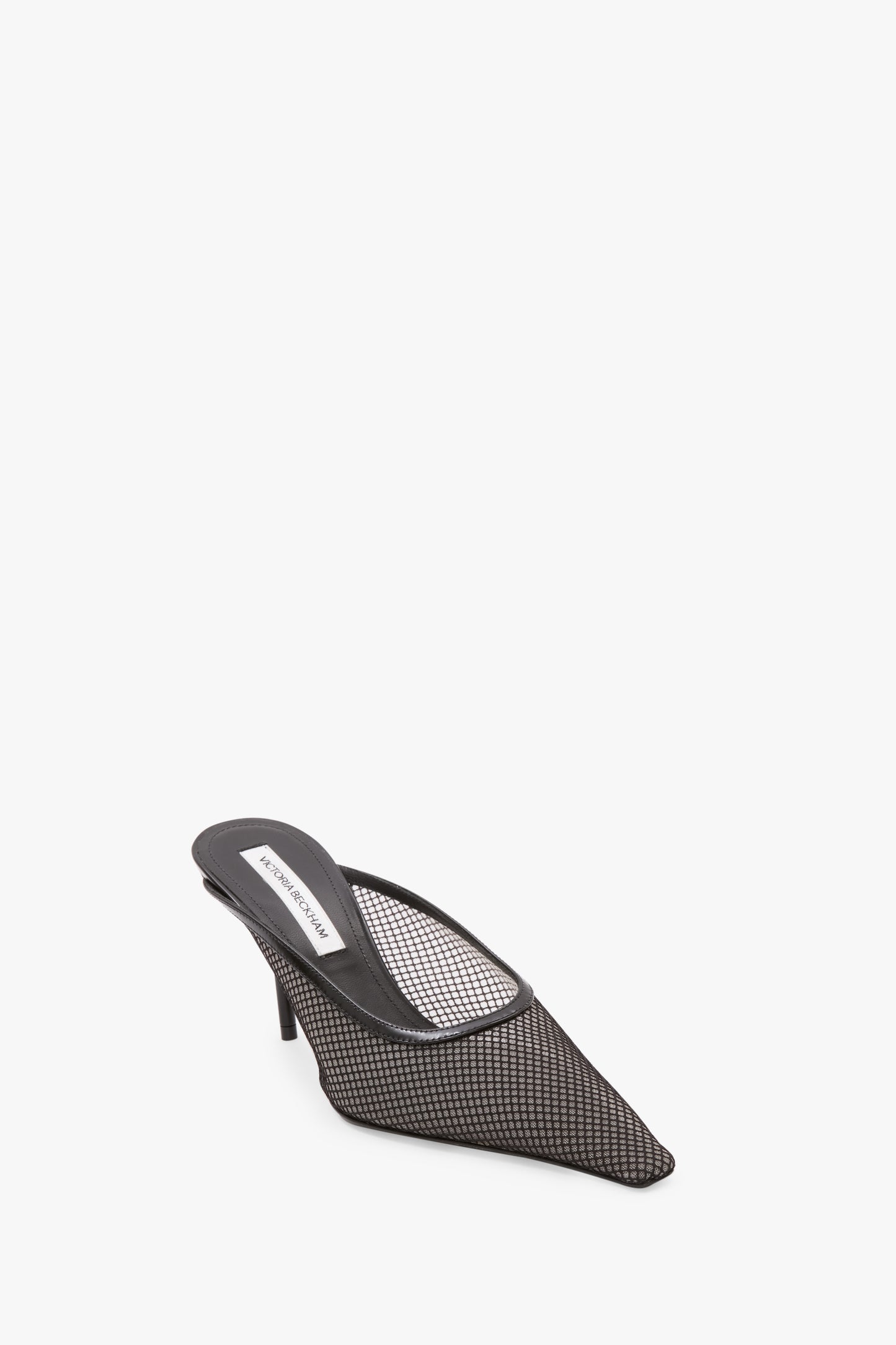 Sloan Stiletto Mule In Black Mesh