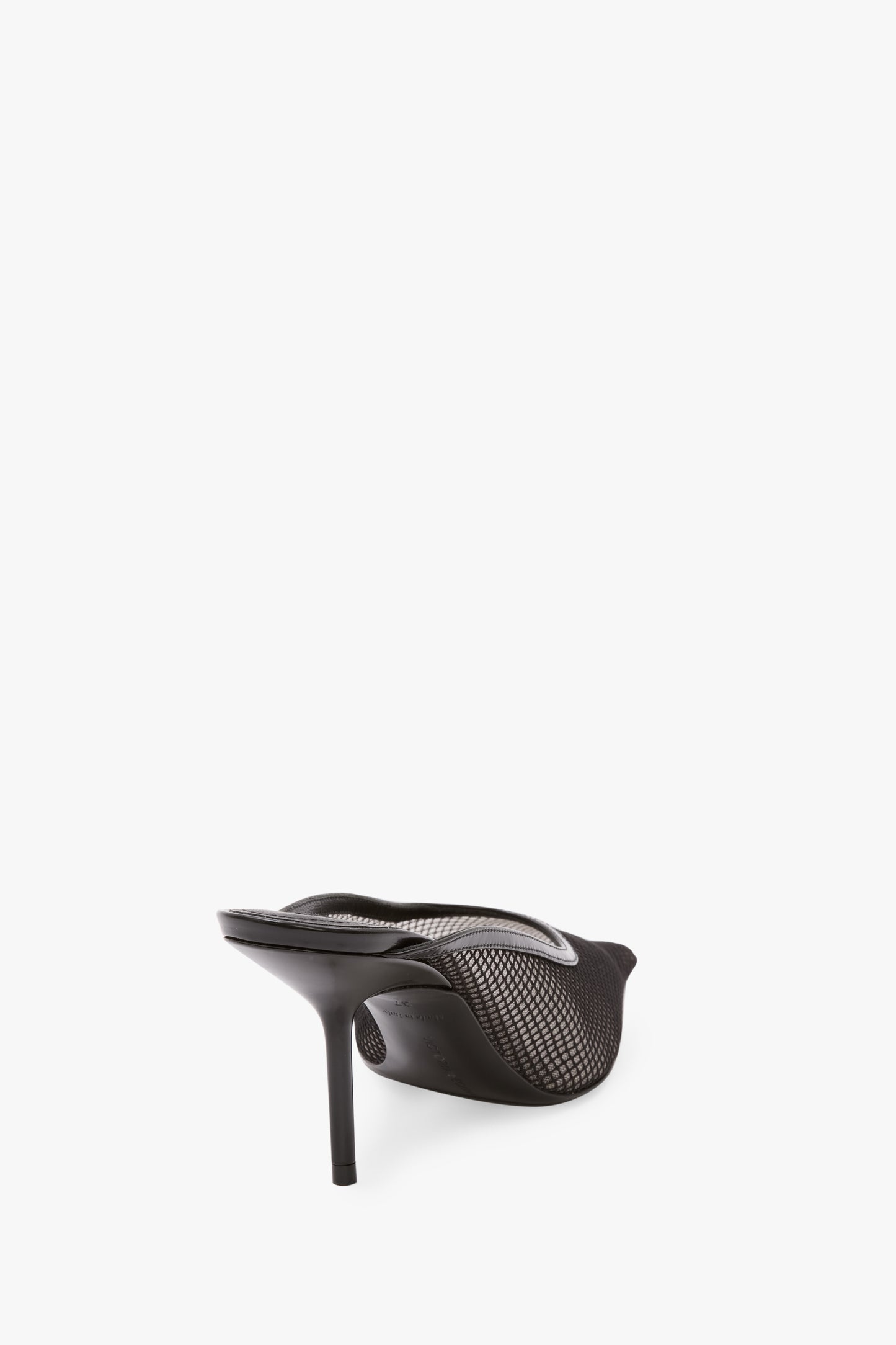 Sloan Stiletto Mule In Black Mesh
