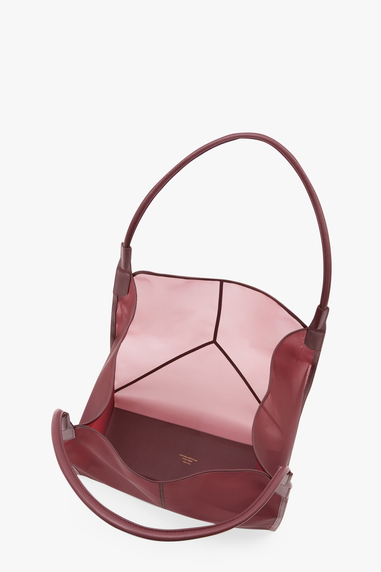 Victoria Tote Bag Large In Burgundy Mesh