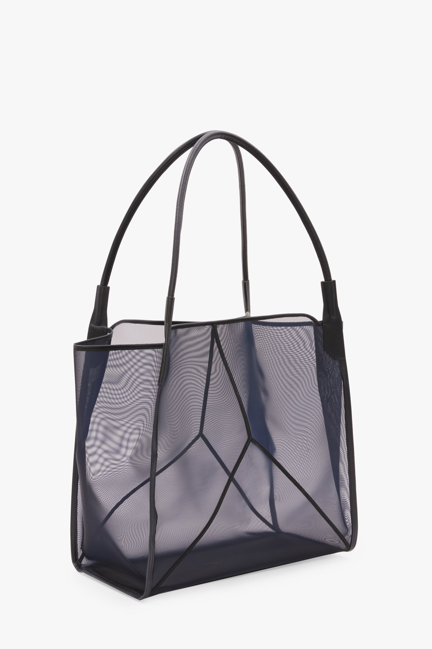 Victoria Tote Bag Large In Navy Mesh