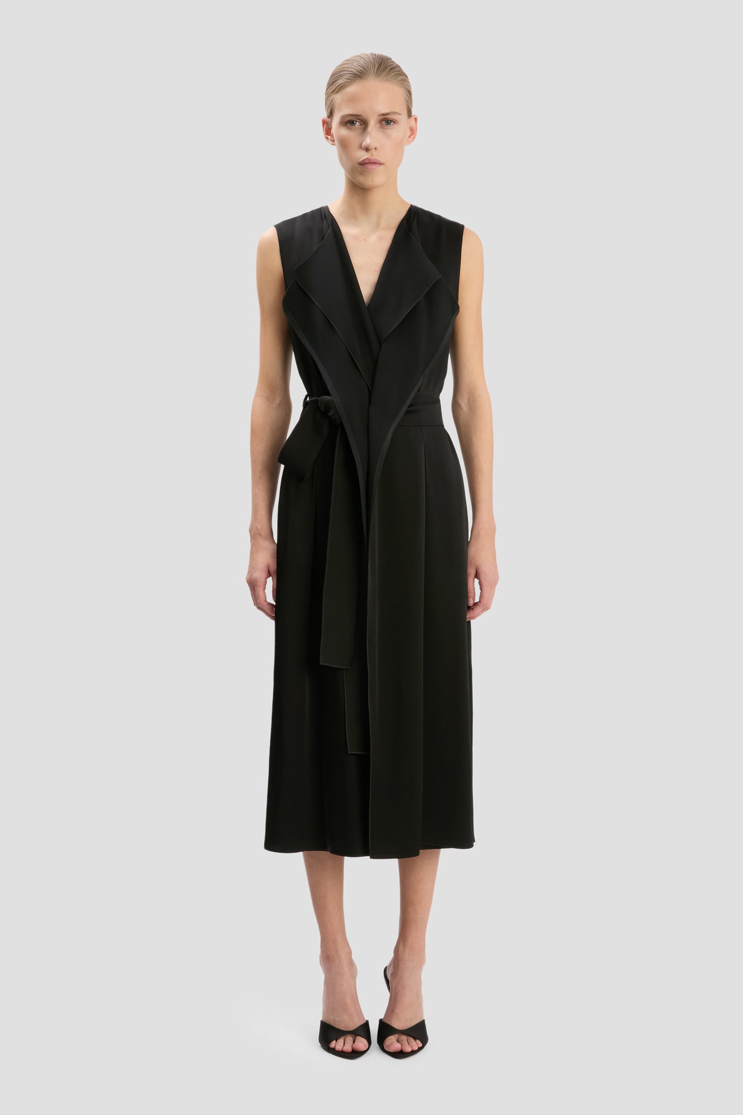 Sybil Midi Dress In Black