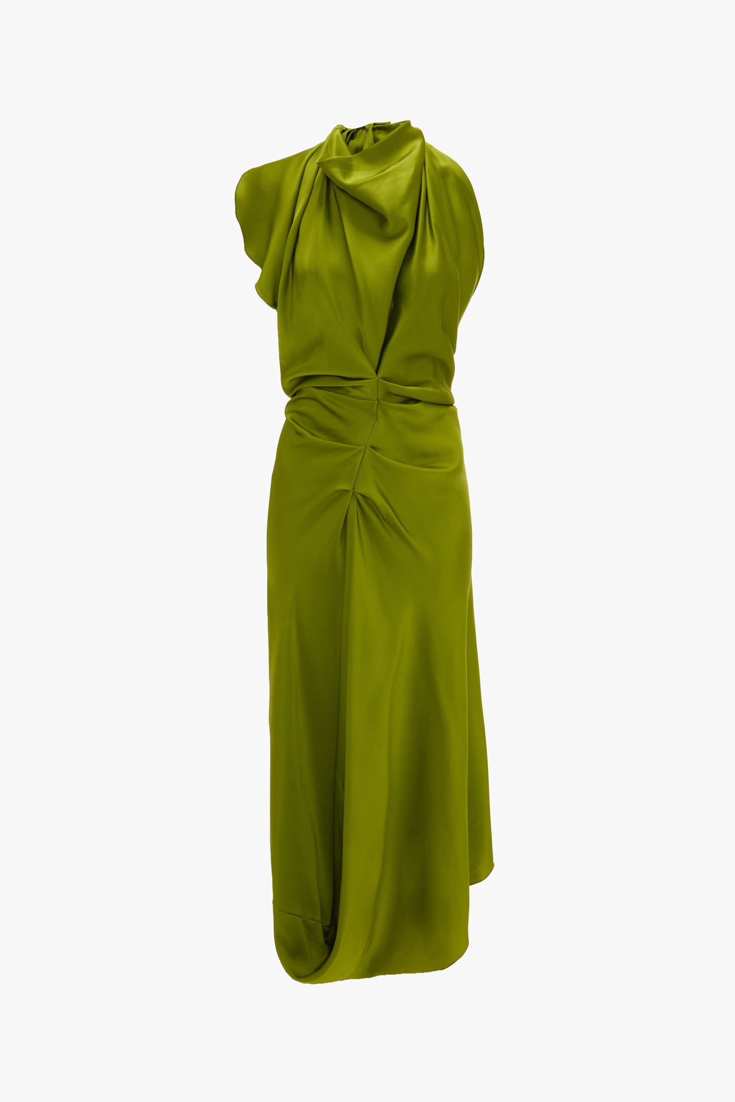 Backless Scarf Midi Dress In Parakeet