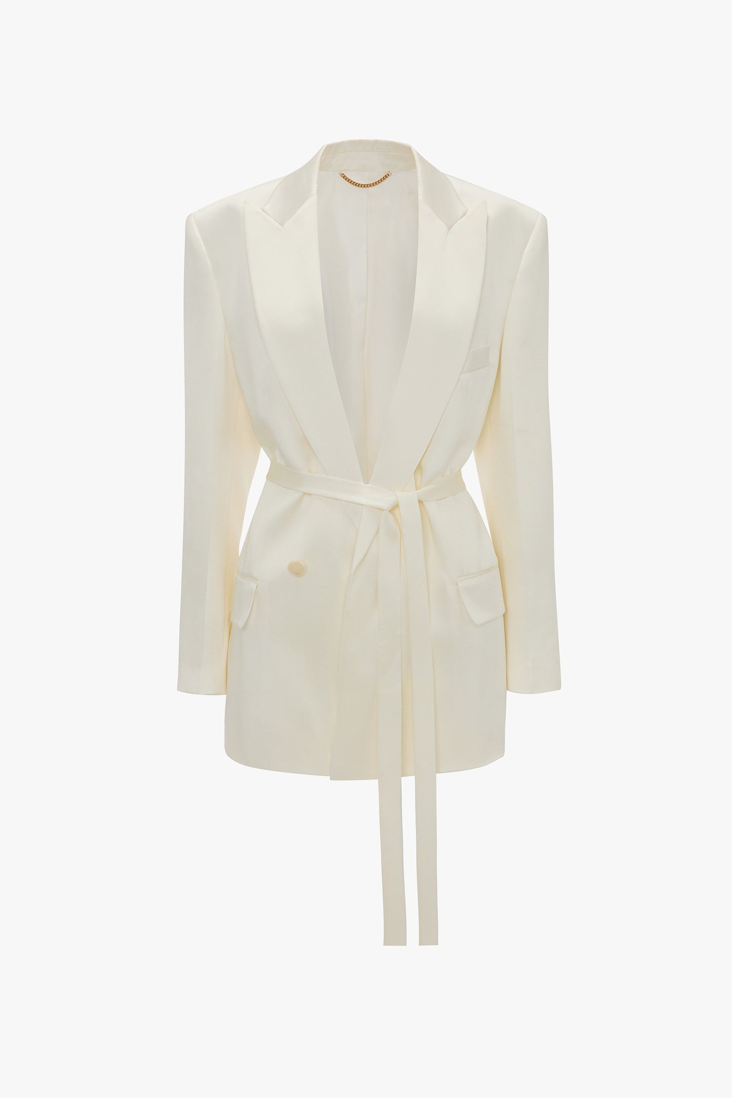 Belted Jacket In Ivory