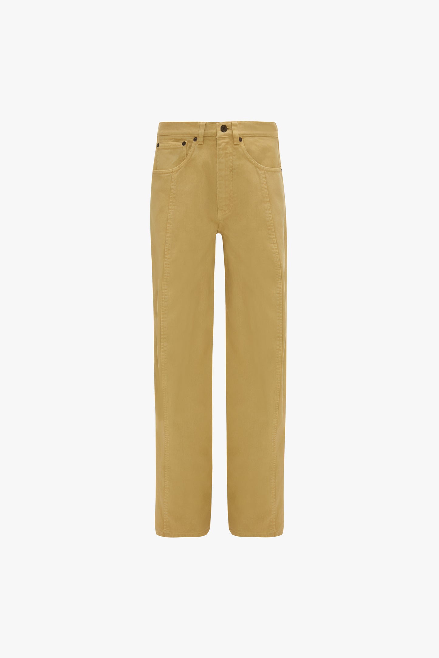 Curved Leg Jean In Butter Yellow