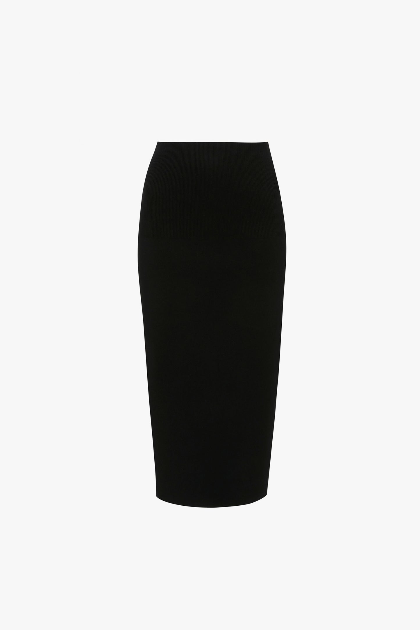 Fitted Midi Skirt In Black