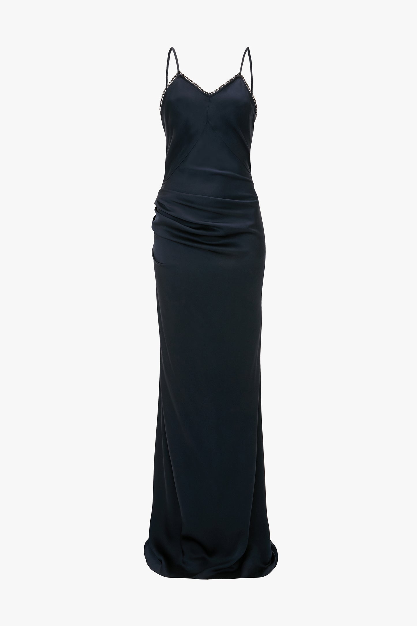 Draped Lace Dress In Midnight