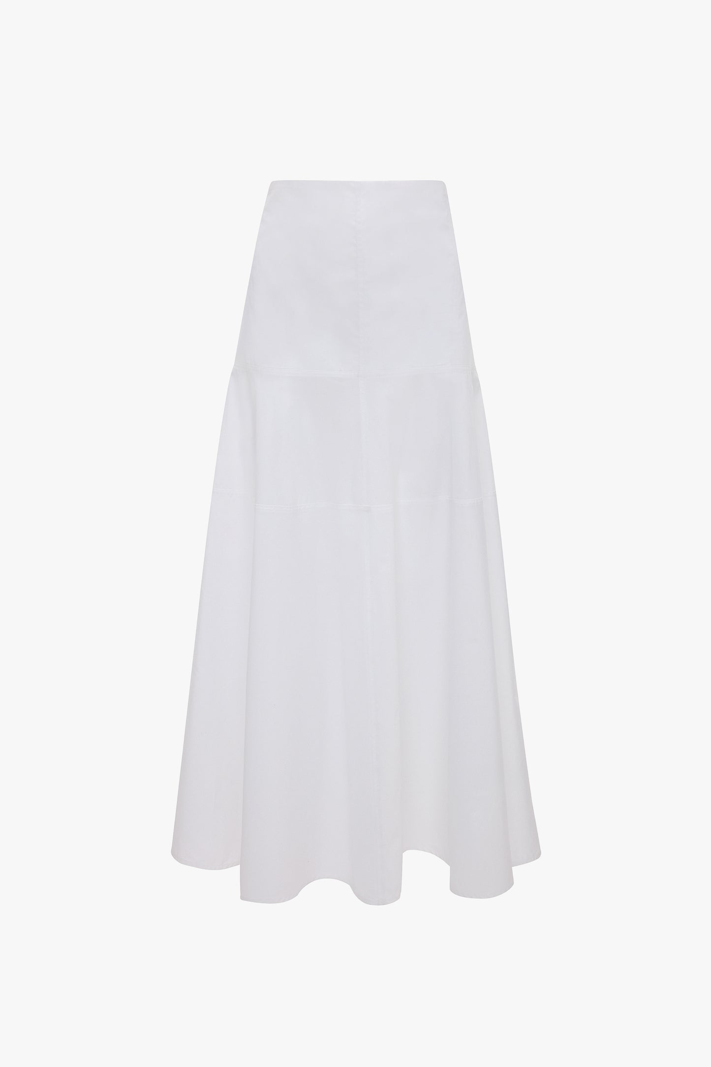 Panelled Maxi Skirt In White