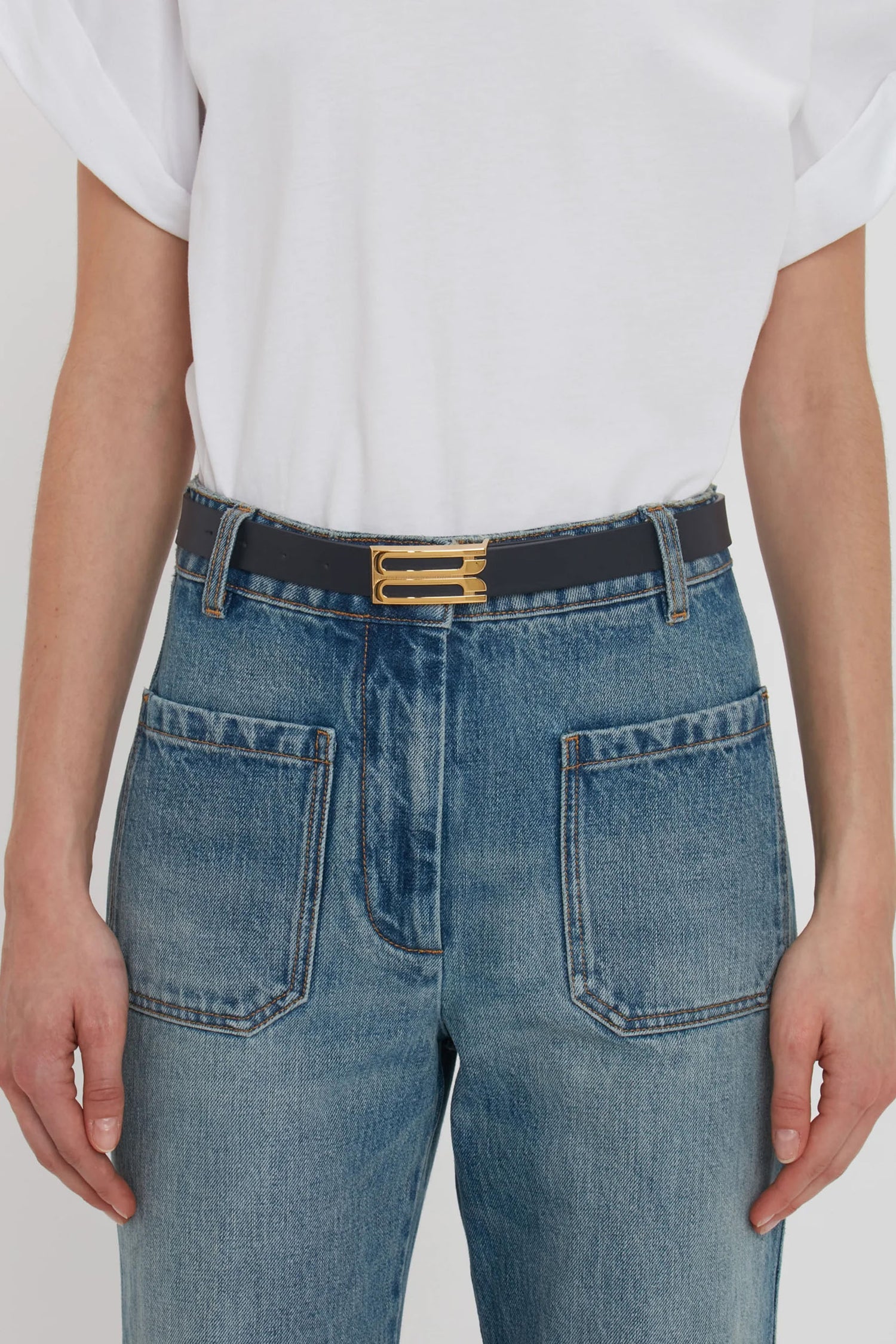 Dorian Belt In Midnight Navy Leather