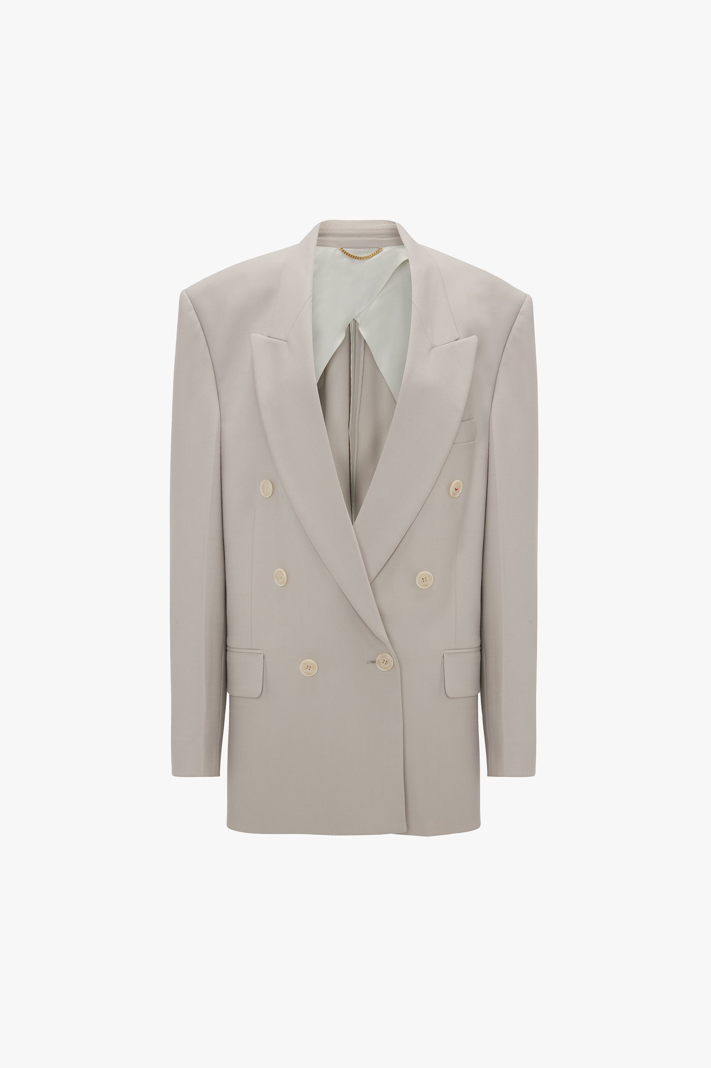 Relaxed Double Breasted Jacket In Pumice