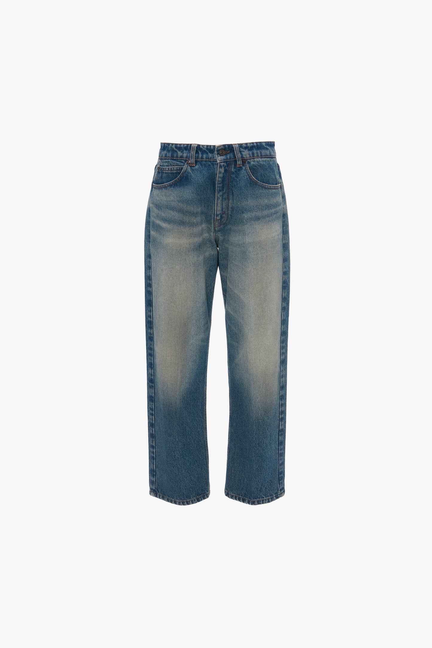 Straight Leg Jean In Antique Indigo Wash