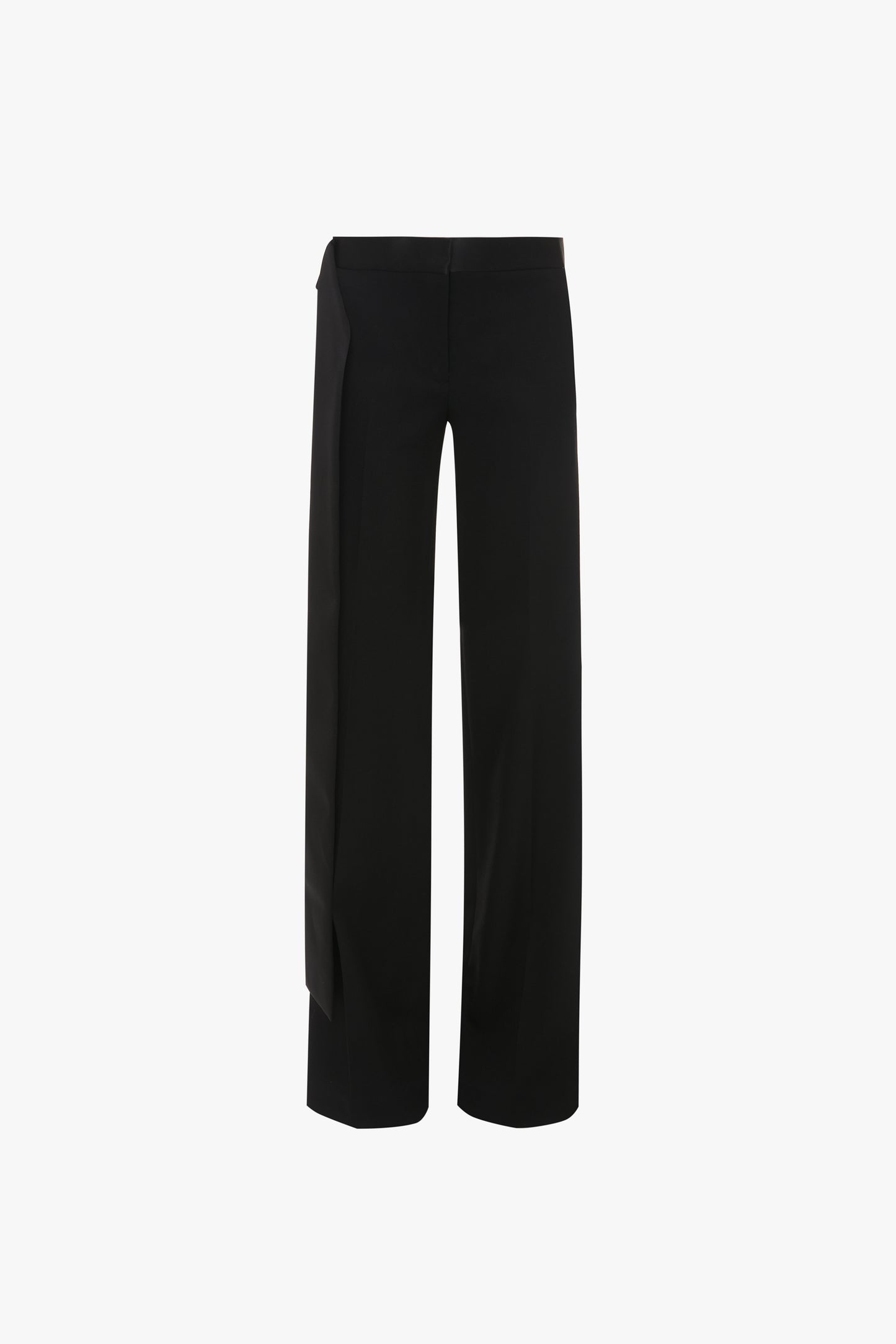 Satin Waistband Trouser In Black