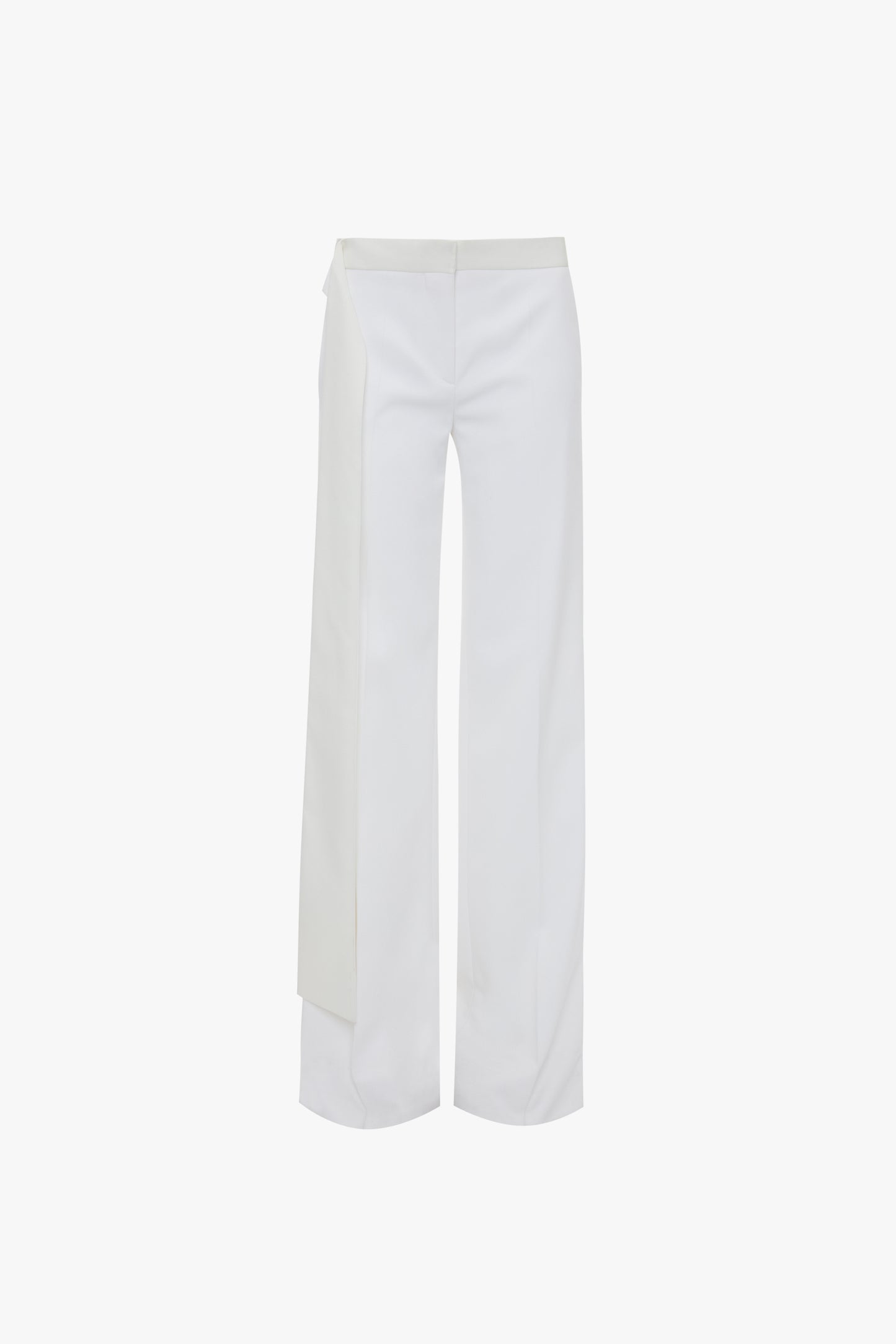 Satin Waistband Trouser In Ivory