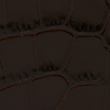 Espresso Croc Embossed Leather
