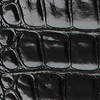 Black Croc Embossed Leather