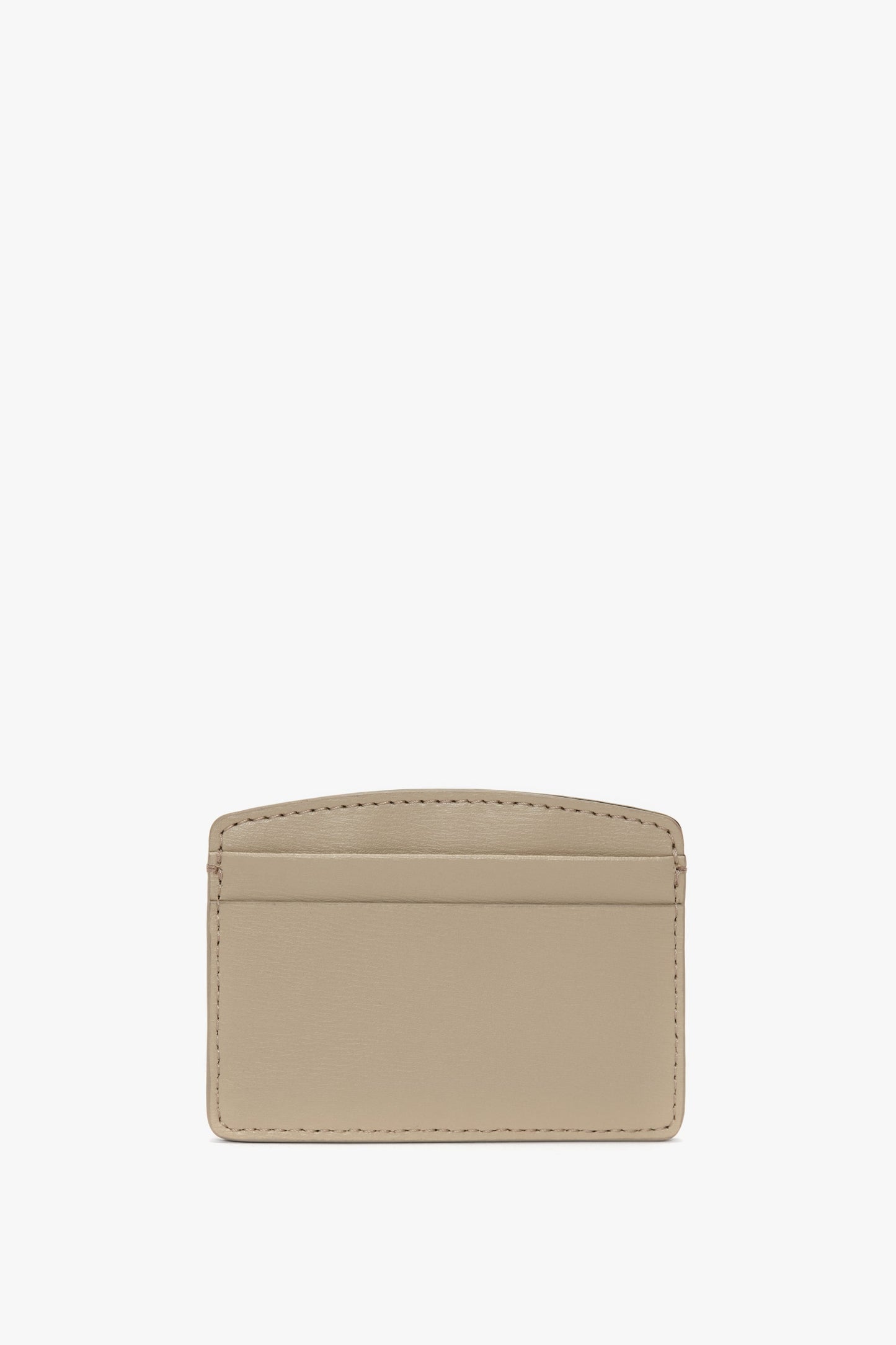 Victoria Card Holder In Taupe Leather
