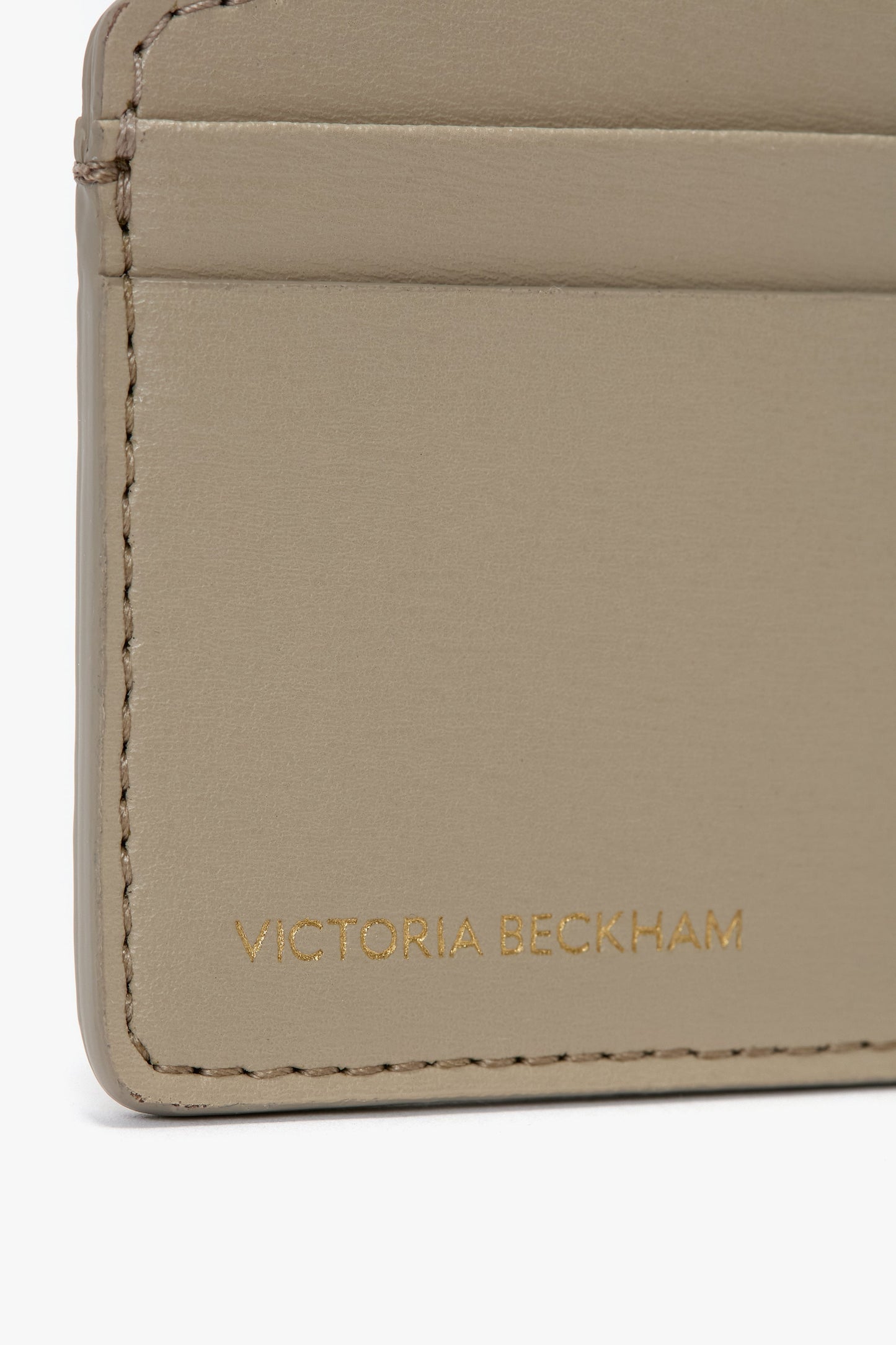 Victoria Card Holder In Taupe Leather