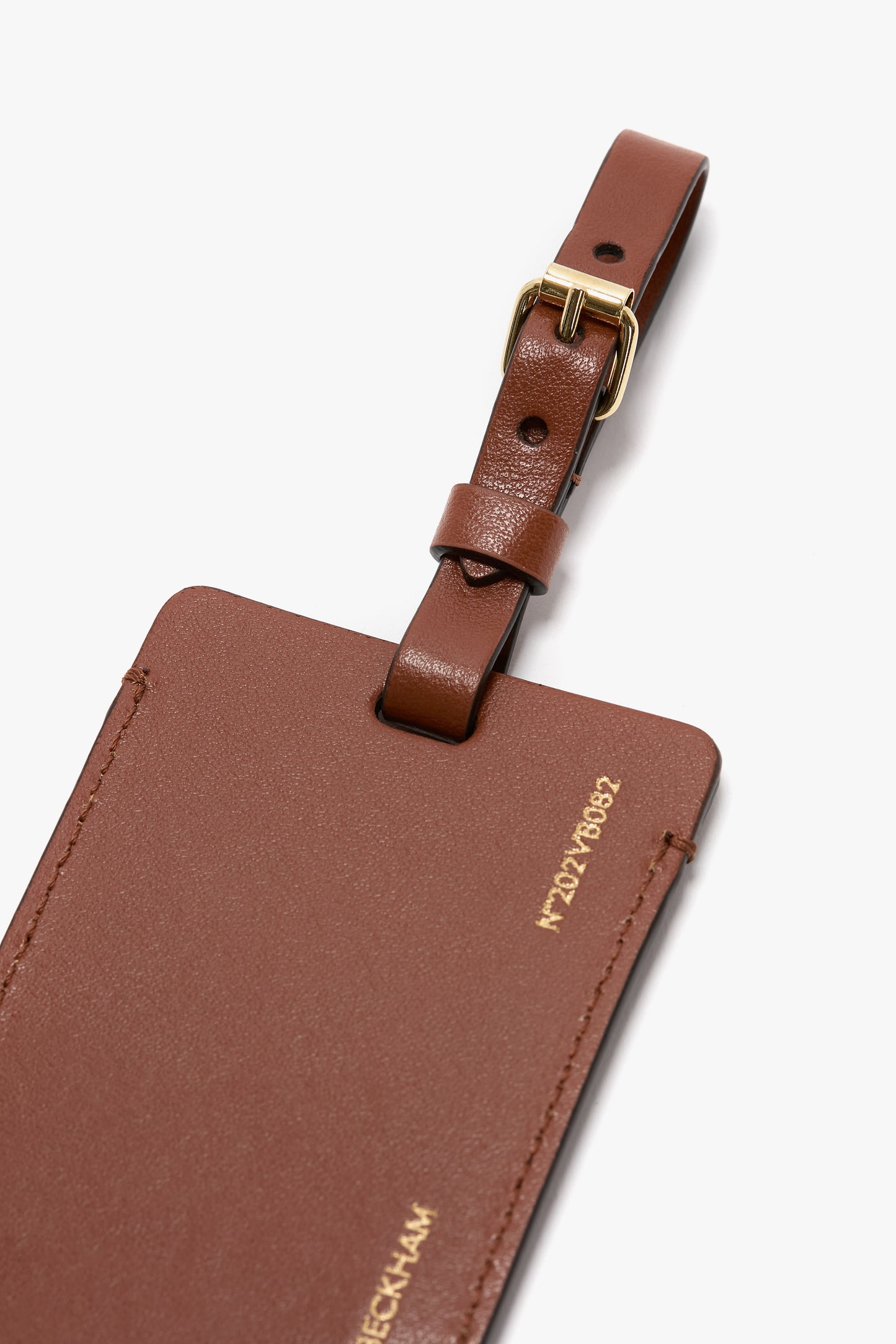 Luggage Tag In Tan Leather