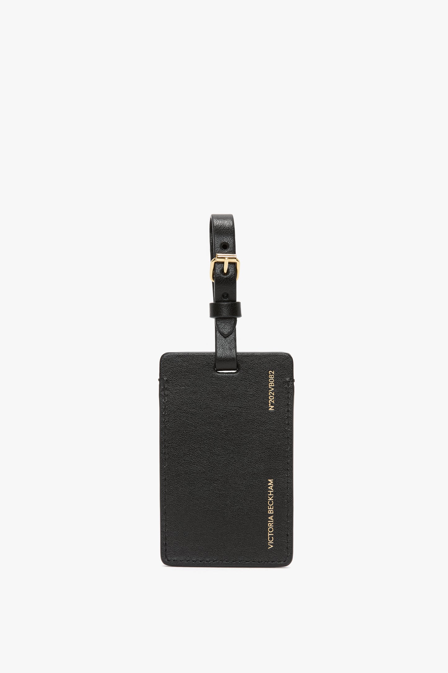 Luggage Tag In Black Leather