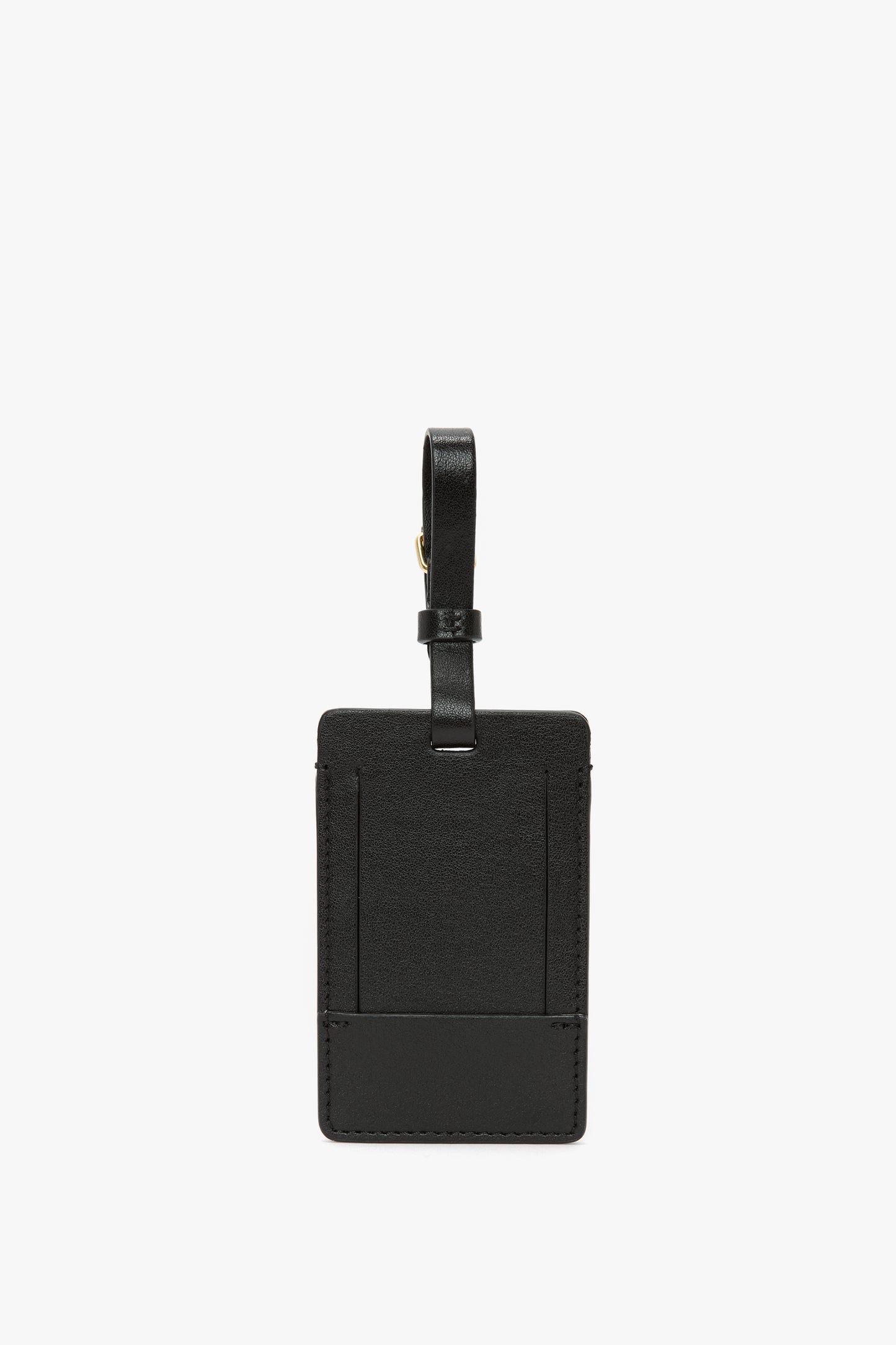 Luggage Tag In Black Leather