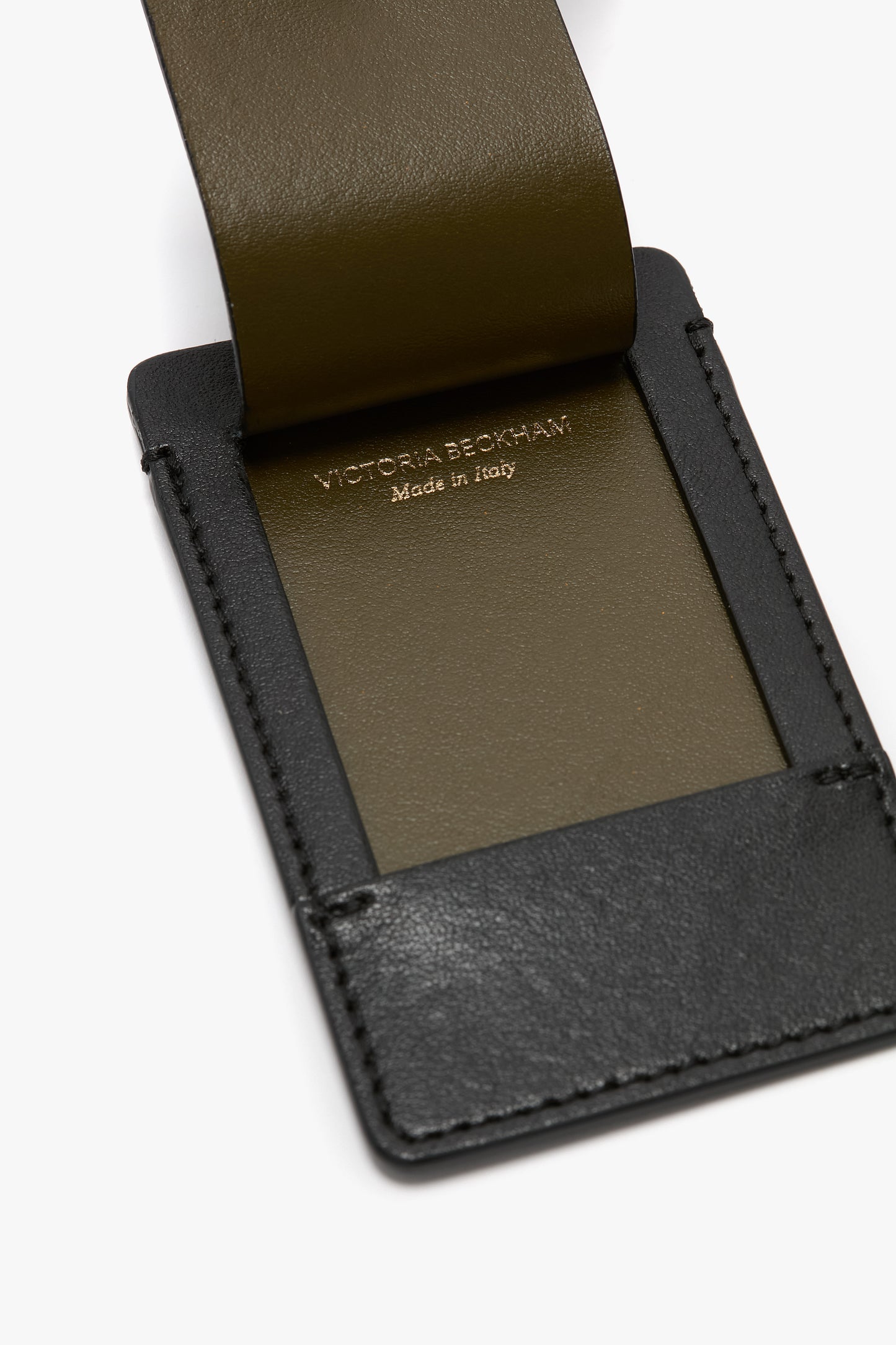 Luggage Tag In Black Leather